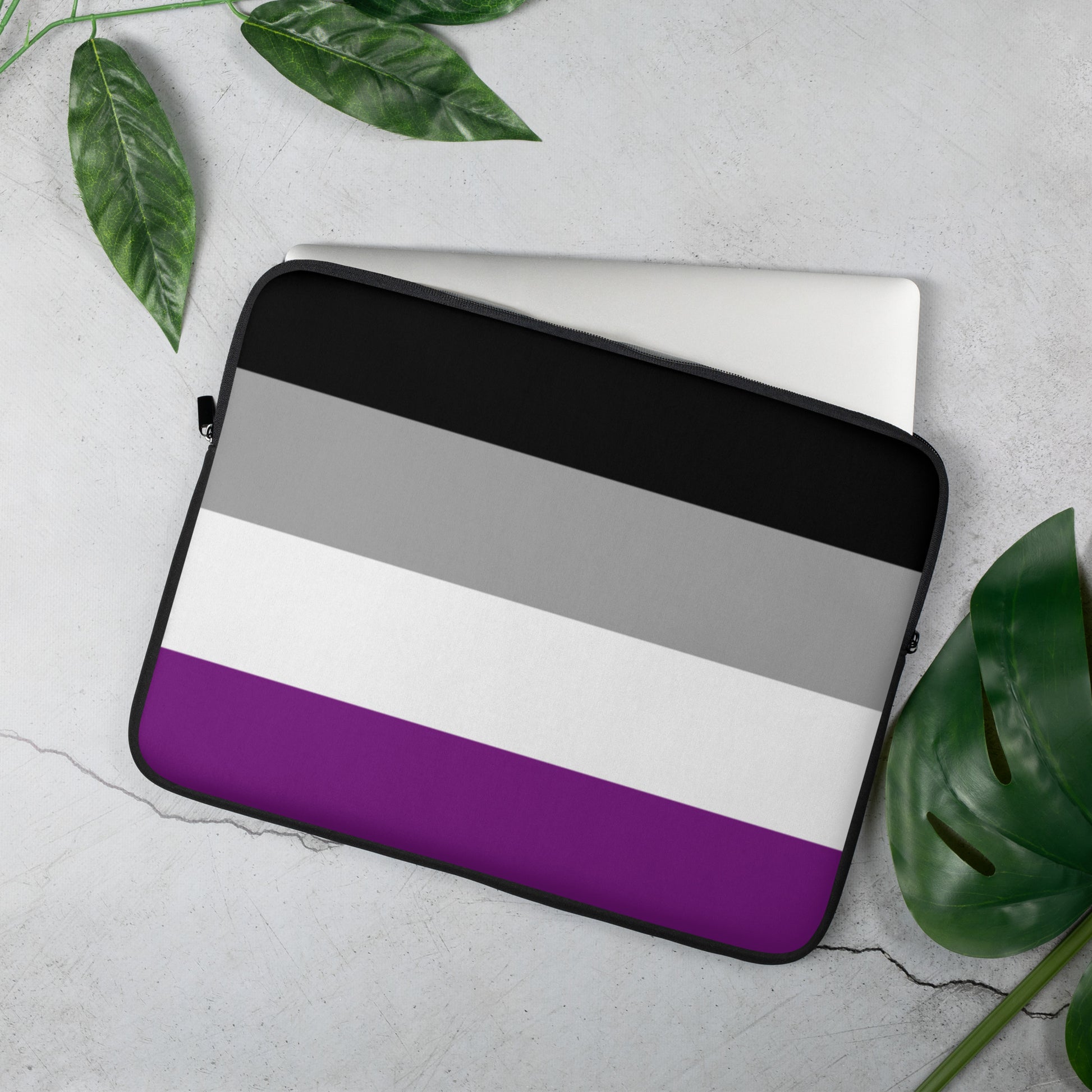 Asexual Ace Pride Flag Laptop Sleeve asexual-ace-pride-flag-laptop-sleeve-15-front-lifestyle