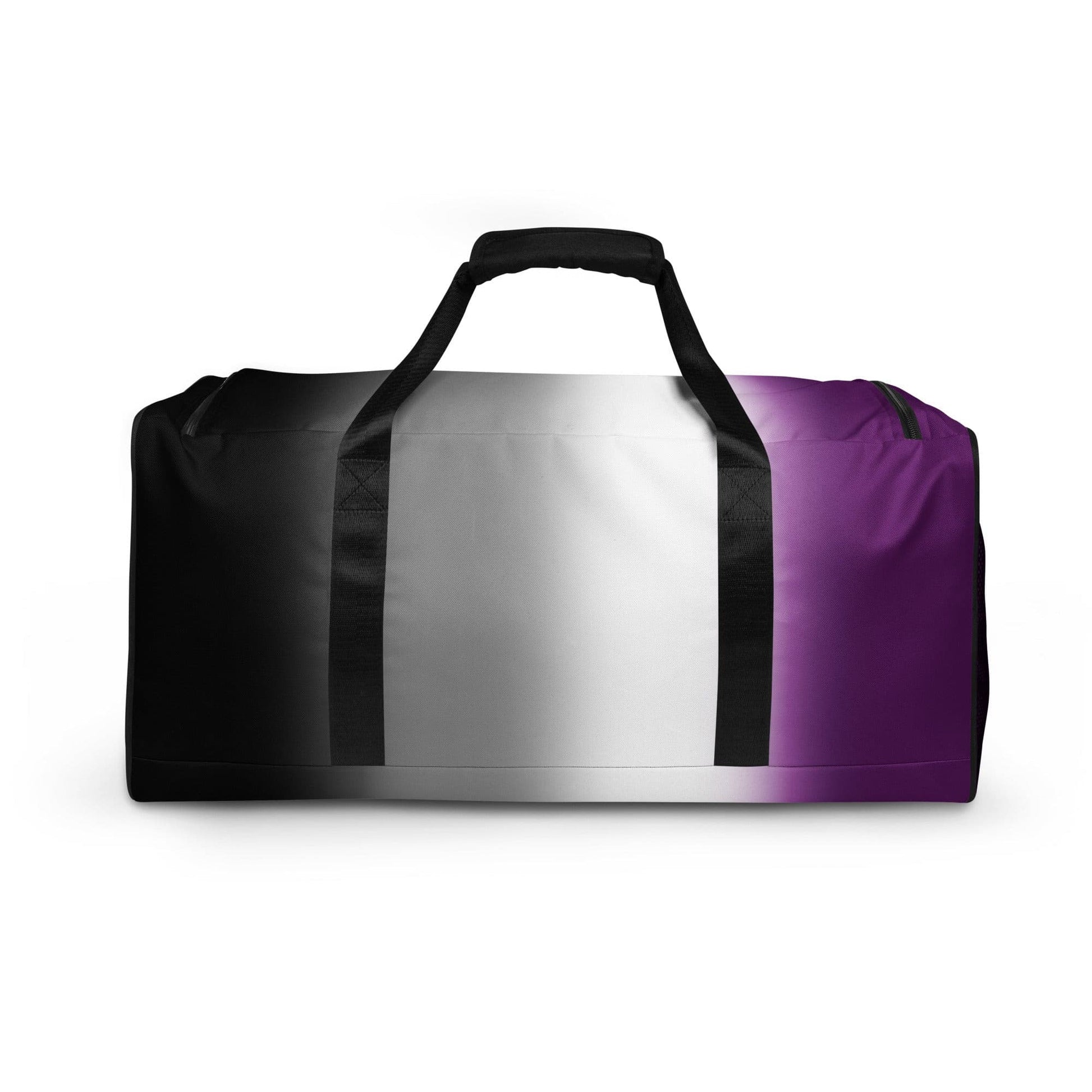 Asexual Ace Pride Weekender Duffel Bag in Ombre asexual-ace-pride-weekender-duffel-bag-in-ombre-back Duffle Bags