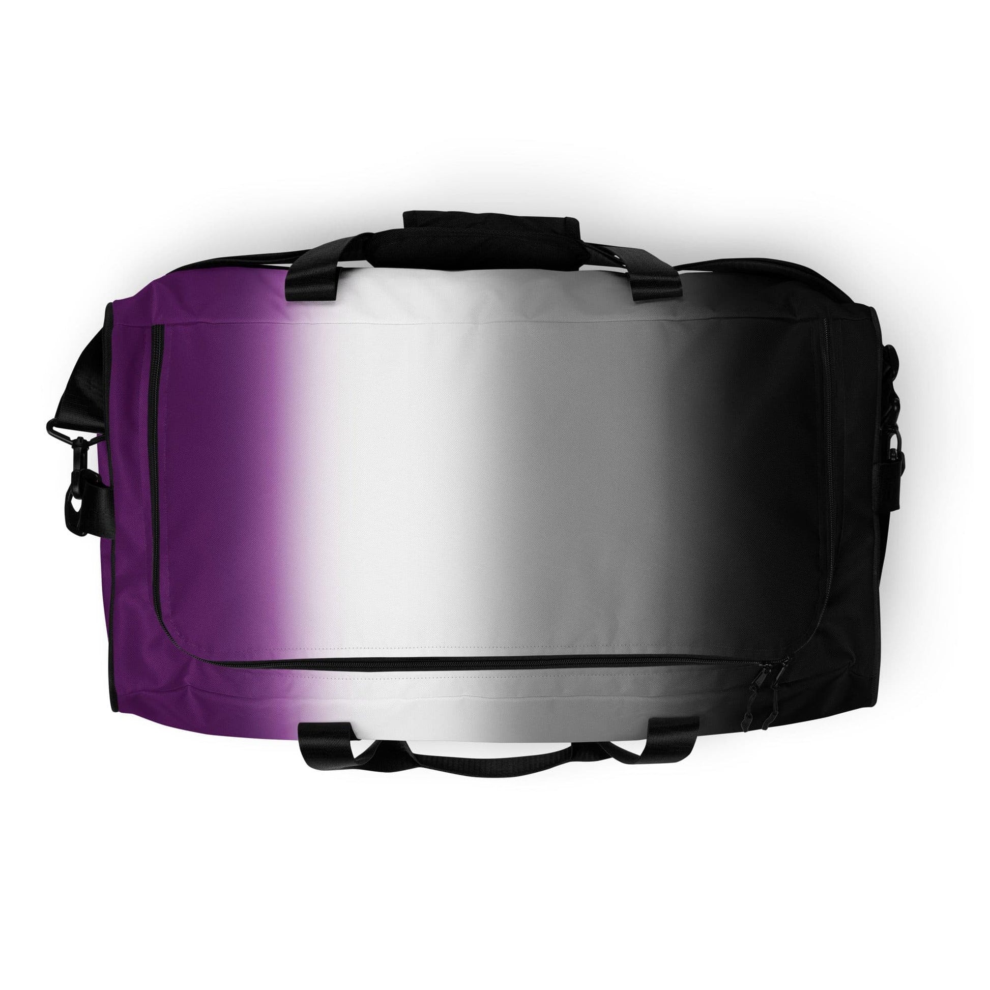Asexual Ace Pride Weekender Duffel Bag in Ombre asexual-ace-pride-weekender-duffel-bag-in-ombre-top Duffle Bags