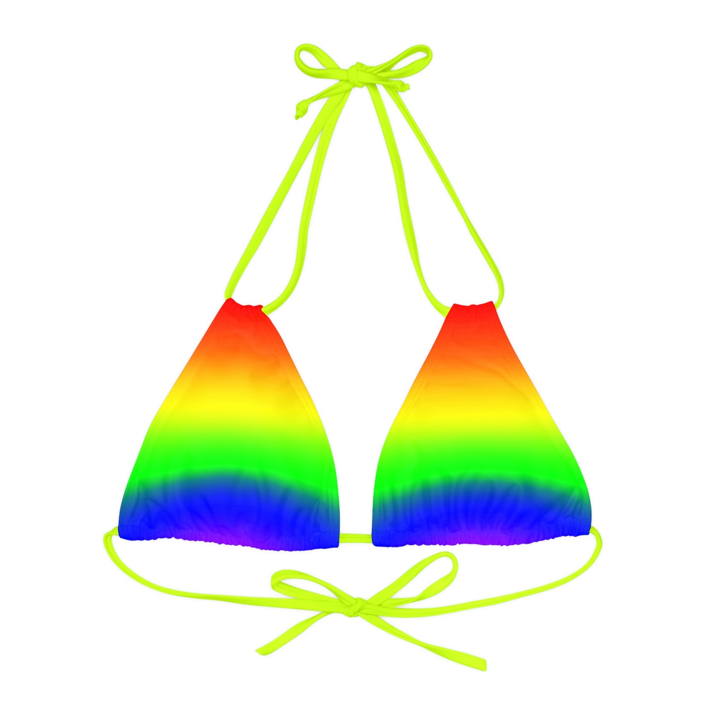 LGBTQ Pride Bikini Top Swimsuit - Ombre Neon Yellow bf0385648c78422358ff2f1d92f1aa93