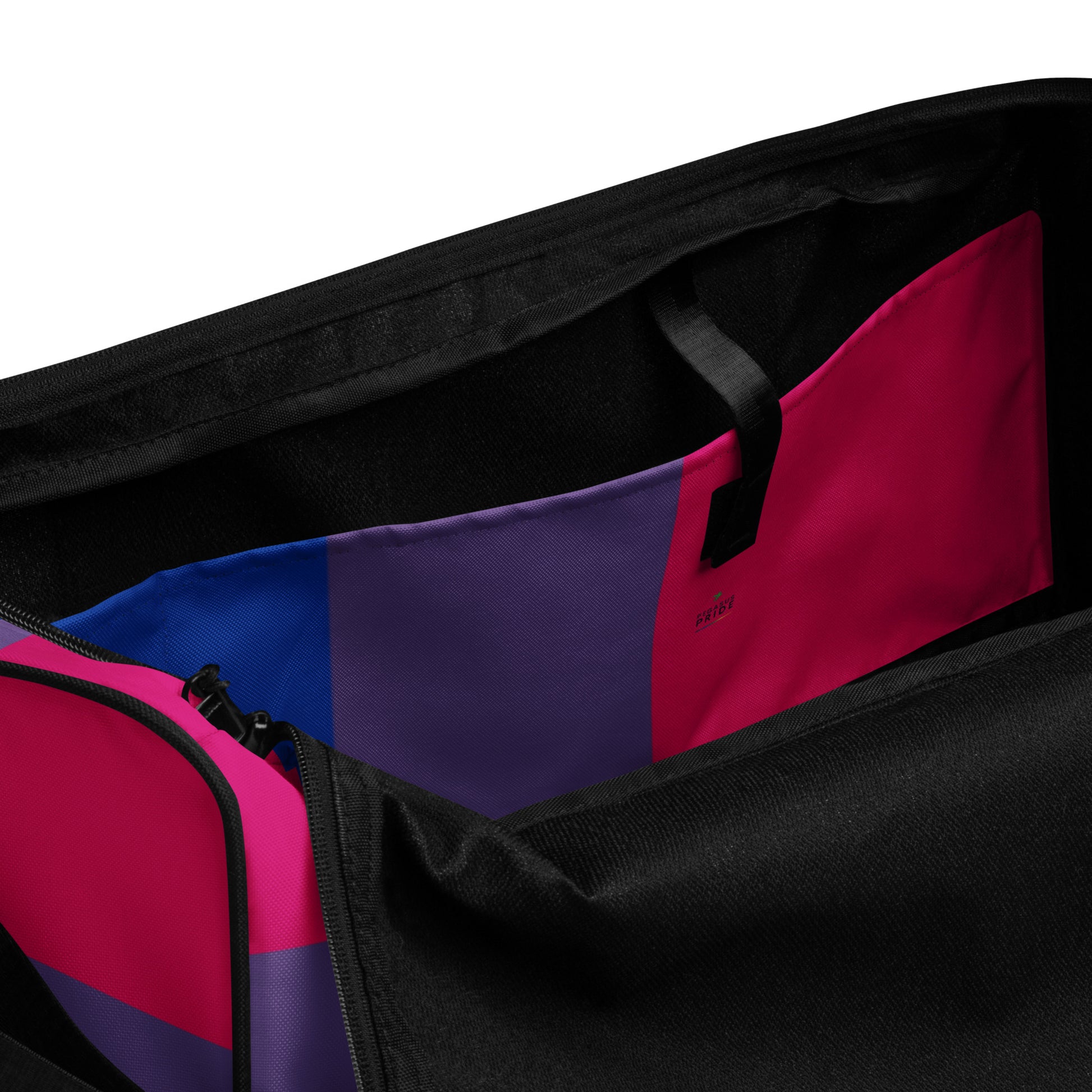 Bisexual Bi Pride Flag Weekender Duffel Bag bisexual-bi-pride-flag-weekender-duffel-bag-inside-pocket