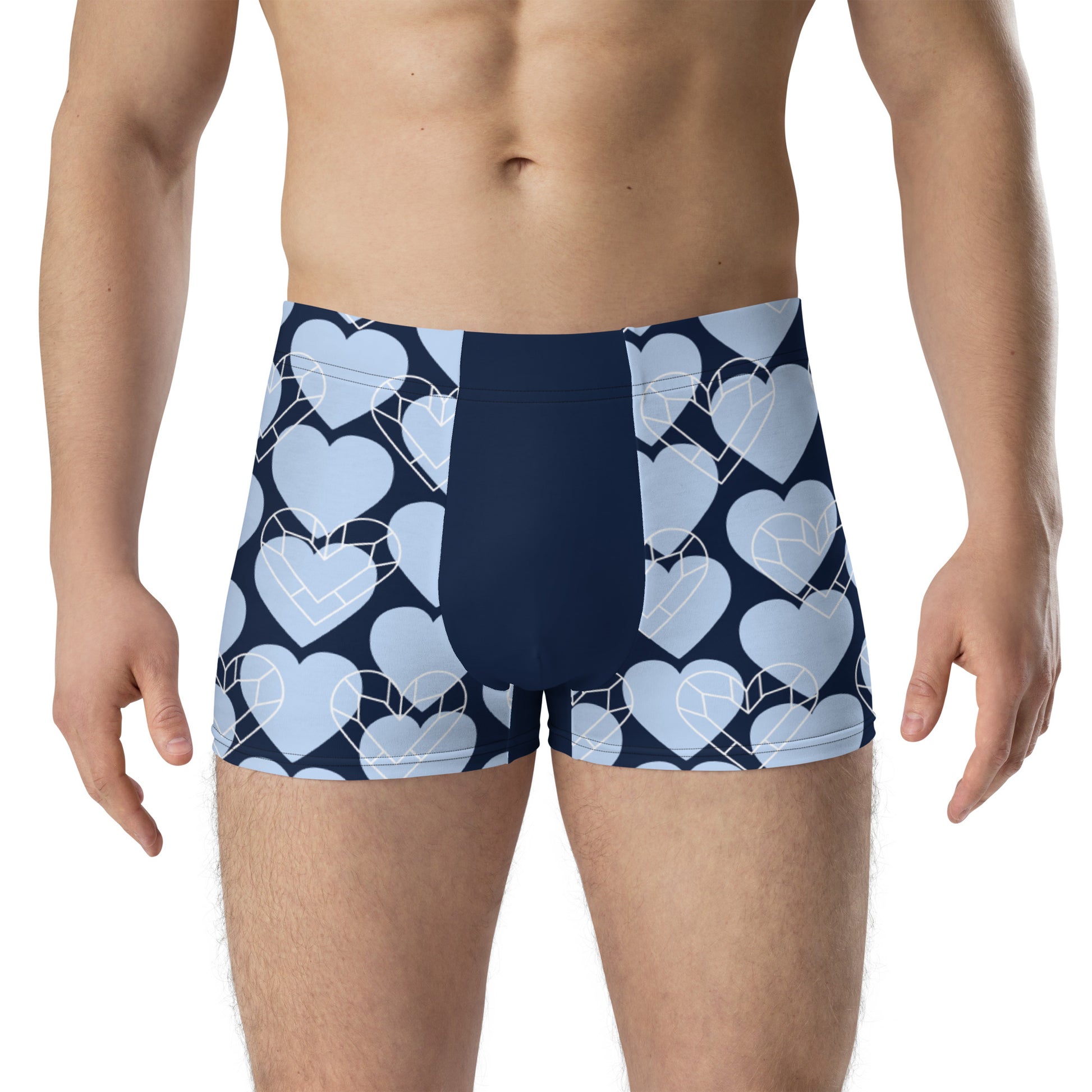 Blue Hearts Mens Boxer Briefs Underwear blue-hearts-mens-boxer-briefs-underwear-front-model