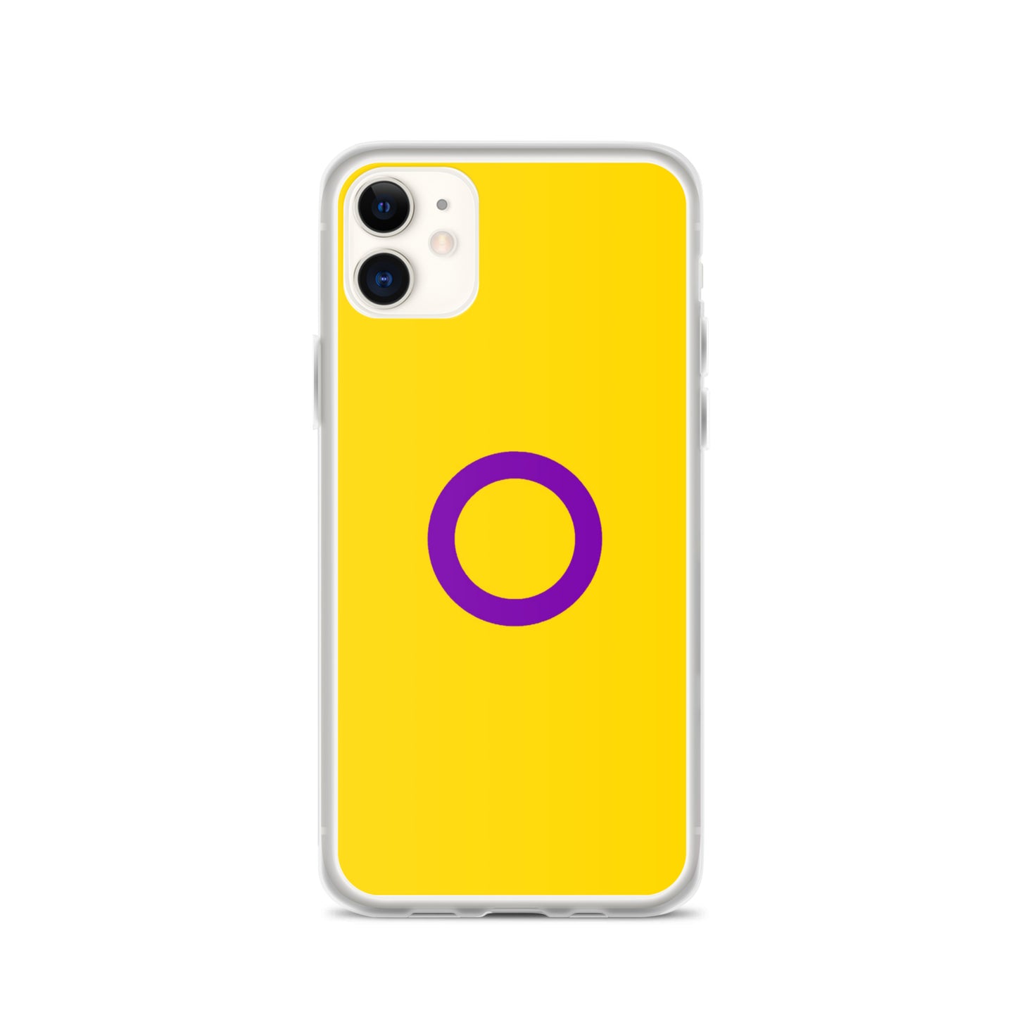 Intersex Pride Flag Apple iPhone Cell Phone Case iPhone 11 Intersex clear-case-for-iphone-iphone-11-case-on-phone-642f560aa67a6