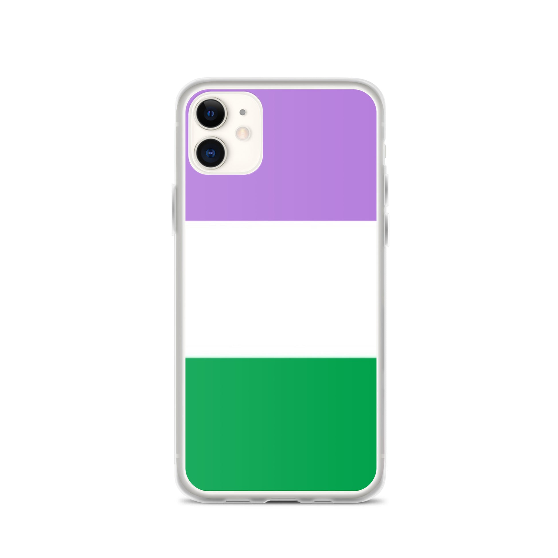 Genderqueer Pride Flag Apple iPhone Case clear-case-for-iphone-iphone-11-case-on-phone-642f588775ec6