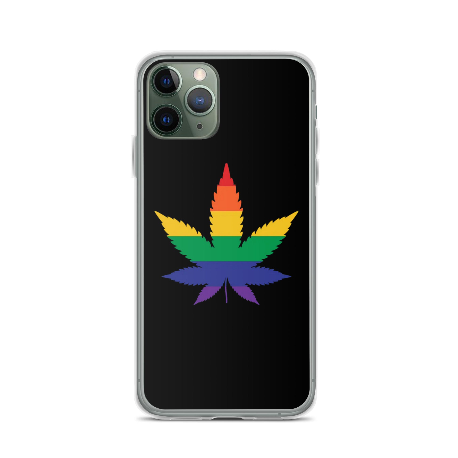 LGBTQ Pride Apple iPhone Case - Weed iPhone 11 Pro Pride clear-case-for-iphone-iphone-11-pro-case-on-phone-6412667f7d212