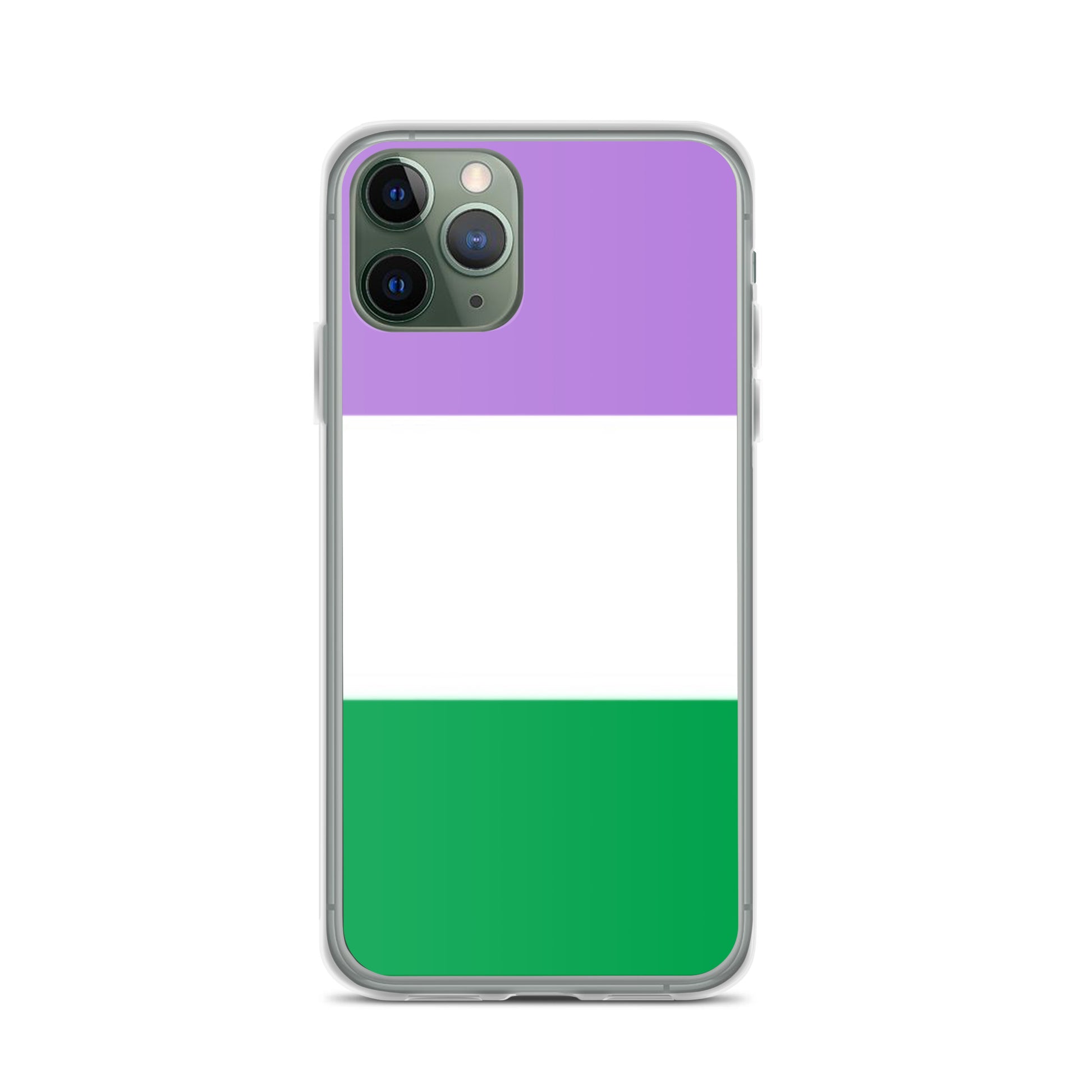 Genderqueer Pride Flag Apple iPhone Case iPhone 11 Genderqueer clear-case-for-iphone-iphone-11-pro-case-on-phone-642f588775f2e