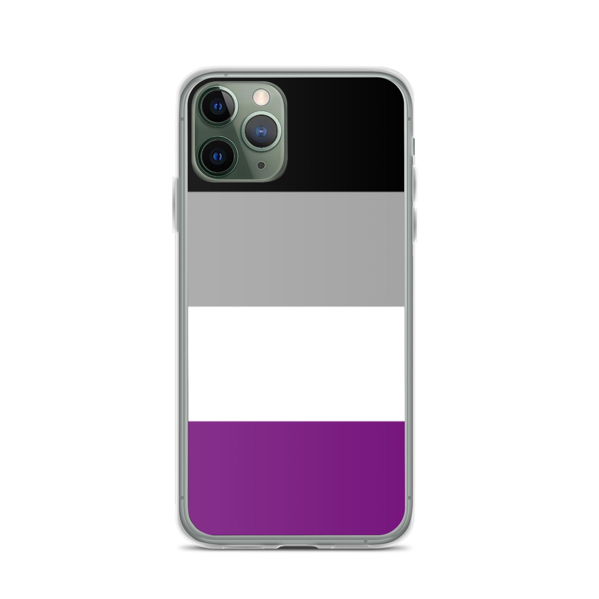 Asexual Ace Pride Apple iPhone Cell Phone Case iPhone 11 Asexual clear-case-for-iphone-iphone-11-pro-case-on-phone-642f591d15910