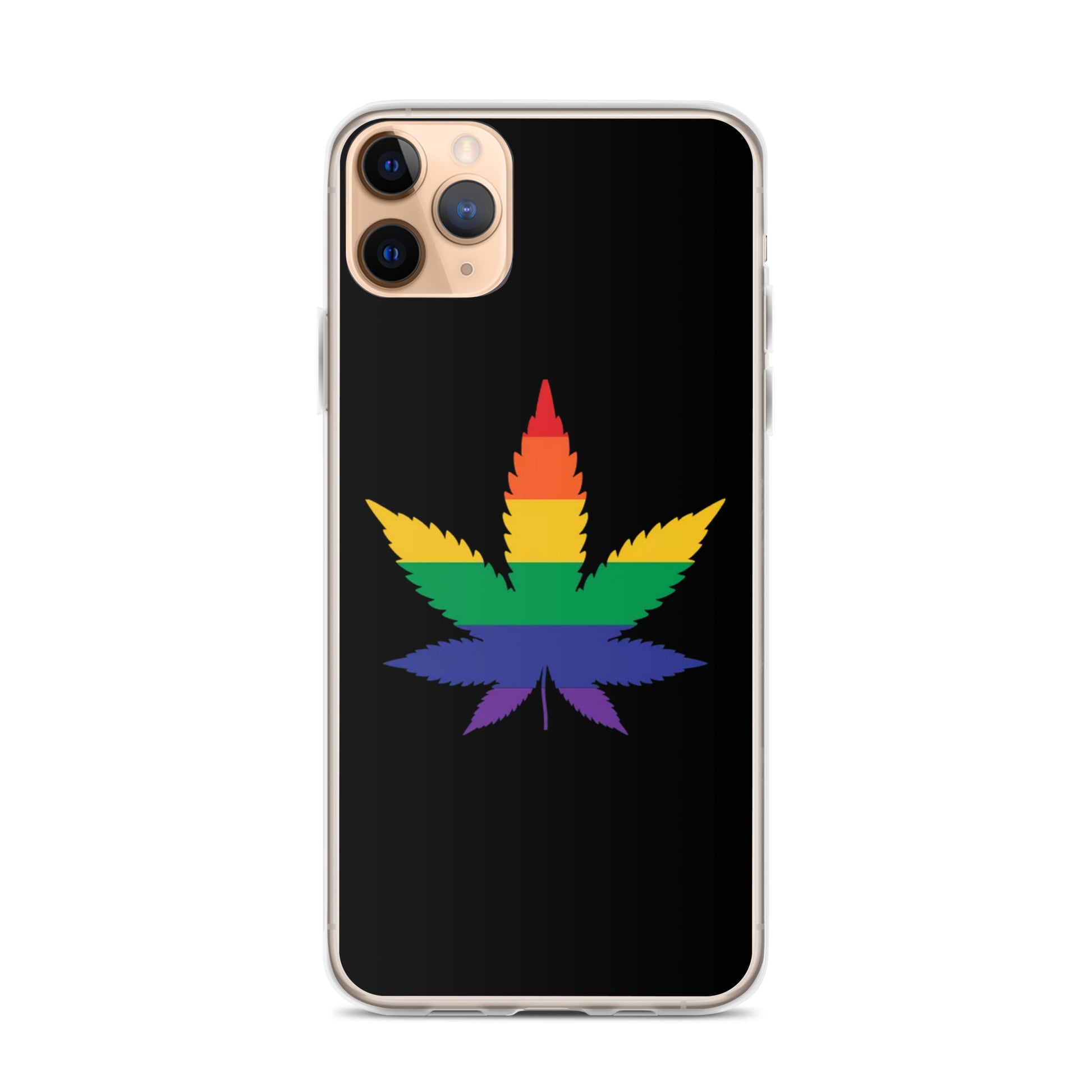 LGBTQ Pride Apple iPhone Case - Weed iPhone 11 Pro Max Pride clear-case-for-iphone-iphone-11-pro-max-case-on-phone-6412667f7d2db