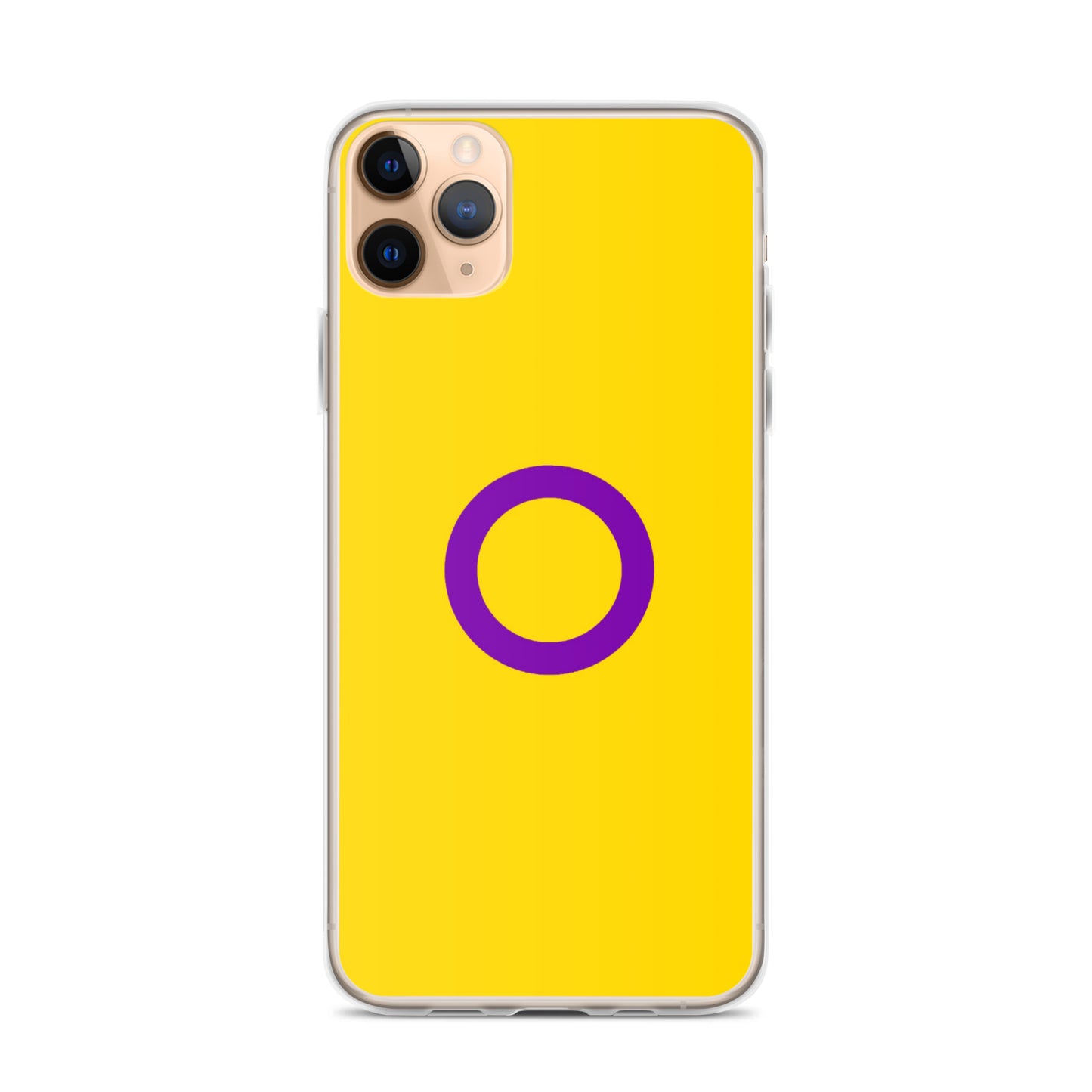 Intersex Pride Flag Apple iPhone Cell Phone Case iPhone 11 Pro Intersex clear-case-for-iphone-iphone-11-pro-max-case-on-phone-642f560aa681d