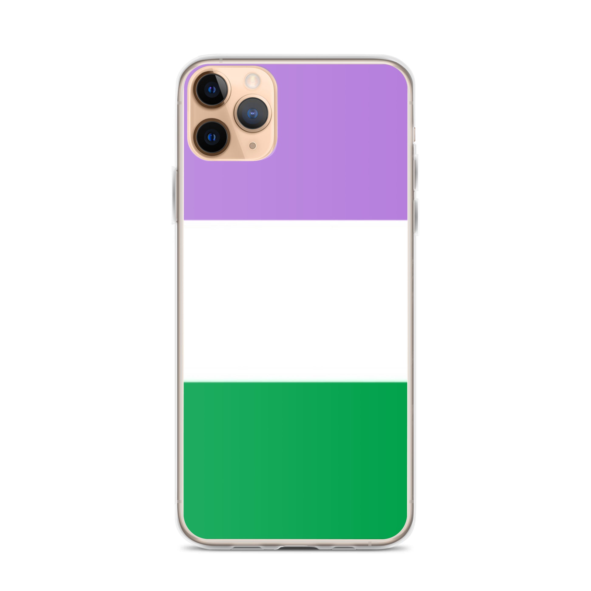 Genderqueer Pride Flag Apple iPhone Case iPhone 11 Pro Genderqueer clear-case-for-iphone-iphone-11-pro-max-case-on-phone-642f588775f90