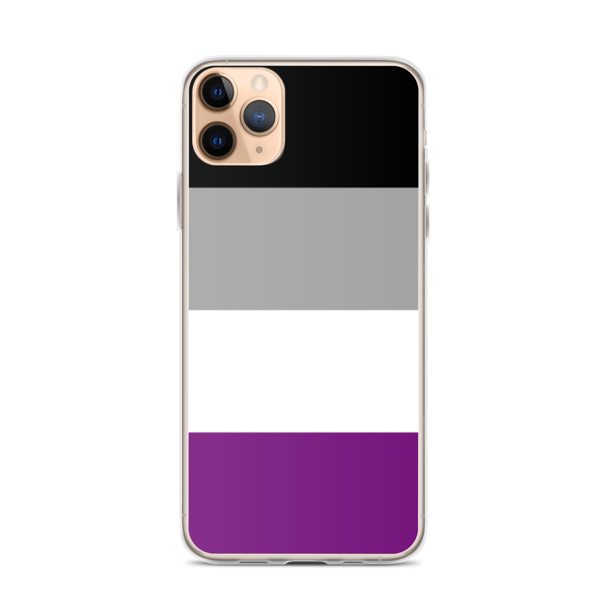 Asexual Ace Pride Apple iPhone Cell Phone Case iPhone 11 Pro Asexual clear-case-for-iphone-iphone-11-pro-max-case-on-phone-642f591d15974