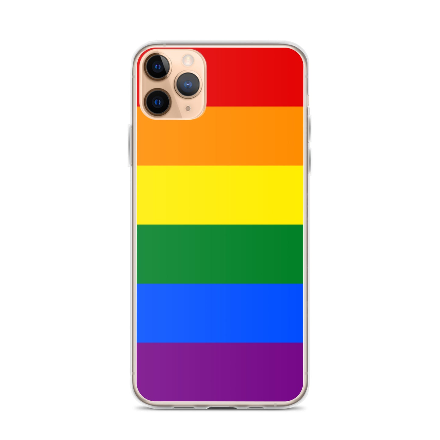 LGBTQ Pride Flag Apple iPhone Case iPhone 11 Pro Max Pride clear-case-for-iphone-iphone-11-pro-max-case-on-phone-643eab05749b0