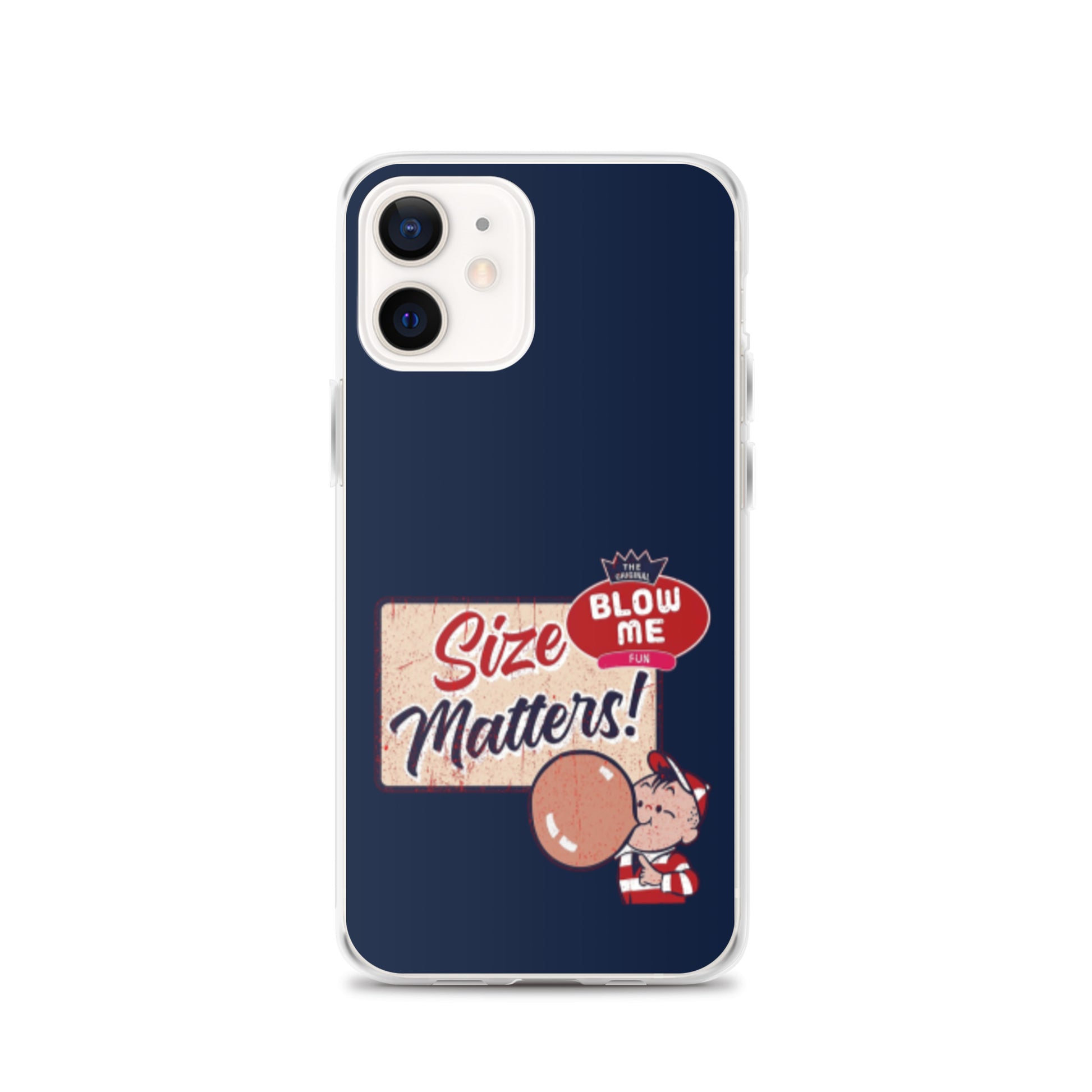 Size Matters Apple iPhone Cell Phone Case iPhone 12 clear-case-for-iphone-iphone-12-case-on-phone-64125d24cd16d