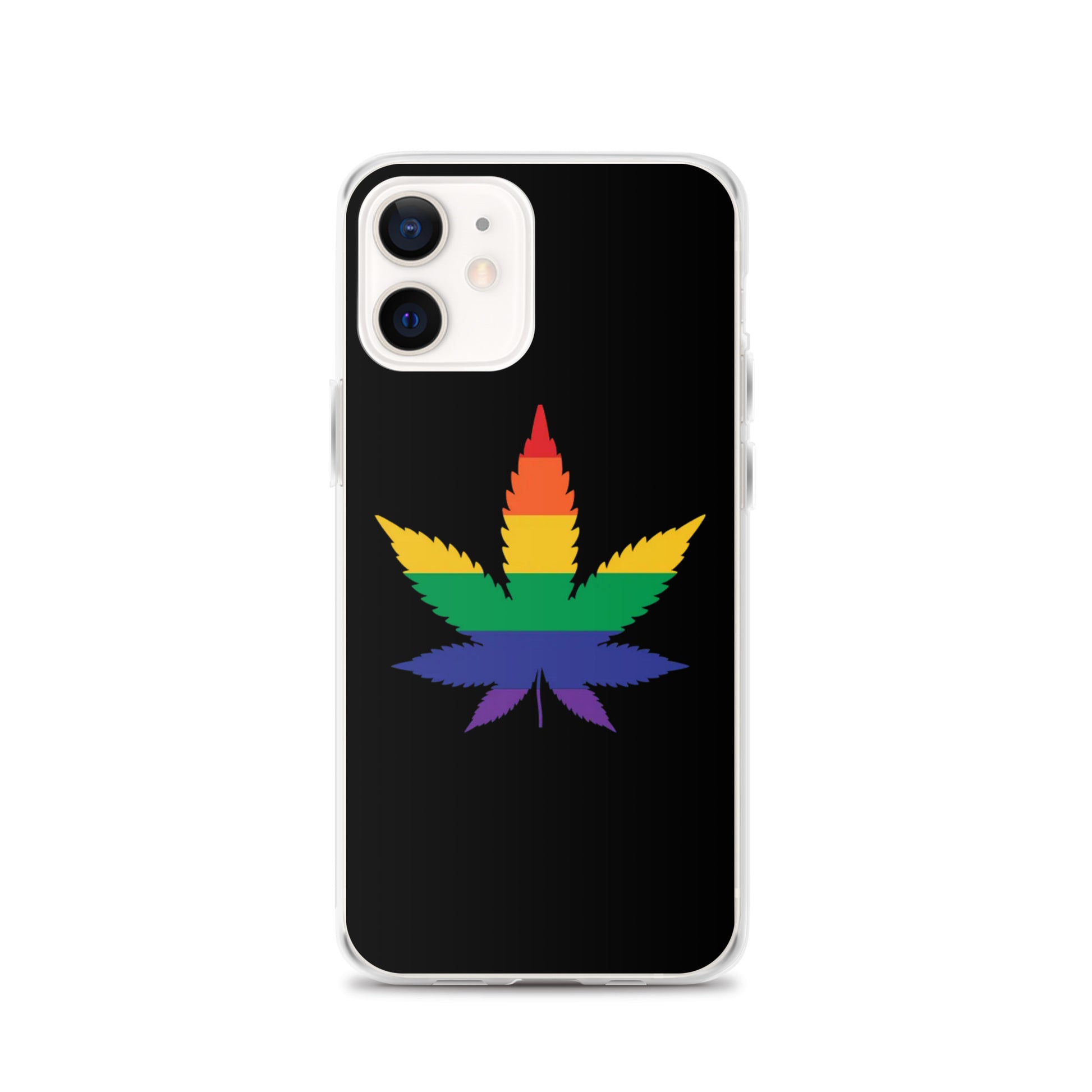 LGBTQ Pride Apple iPhone Case - Weed iPhone 12 Pride clear-case-for-iphone-iphone-12-case-on-phone-6412667f7d387