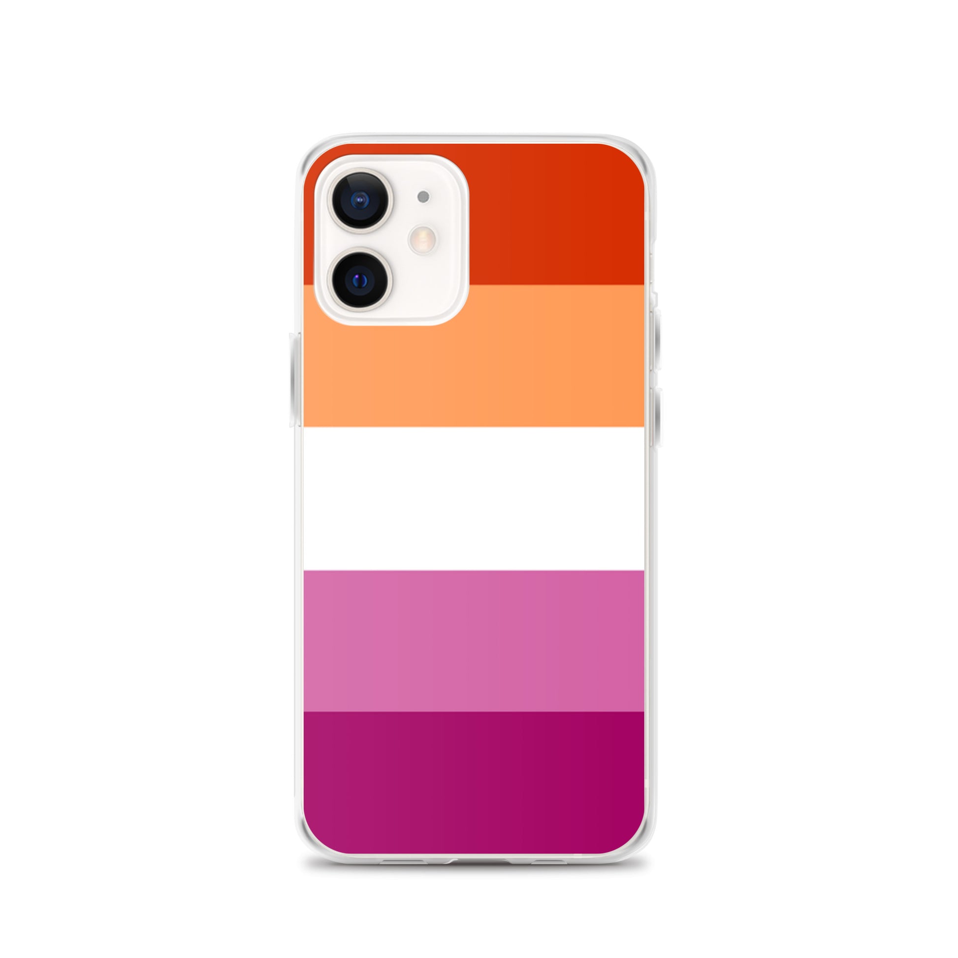 Lesbian Pride Flag Apple iPhone Cell Phone Case iPhone 11 Pro Max Lesbian clear-case-for-iphone-iphone-12-case-on-phone-642f58516d667