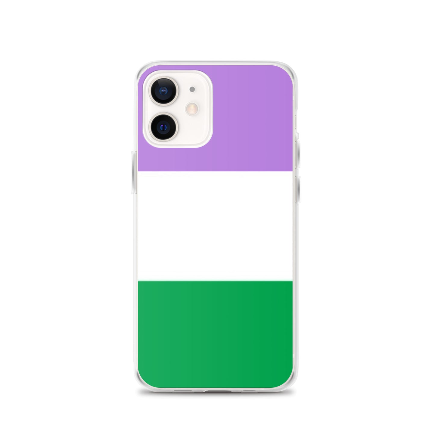 Genderqueer Pride Flag Apple iPhone Case iPhone 11 Pro Max Genderqueer clear-case-for-iphone-iphone-12-case-on-phone-642f588775ff1