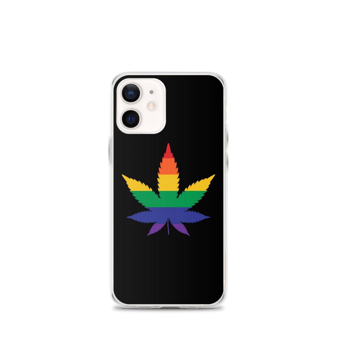 LGBTQ Pride Apple iPhone Case - Weed iPhone 12 mini Pride clear-case-for-iphone-iphone-12-mini-case-on-phone-6412667f7d438