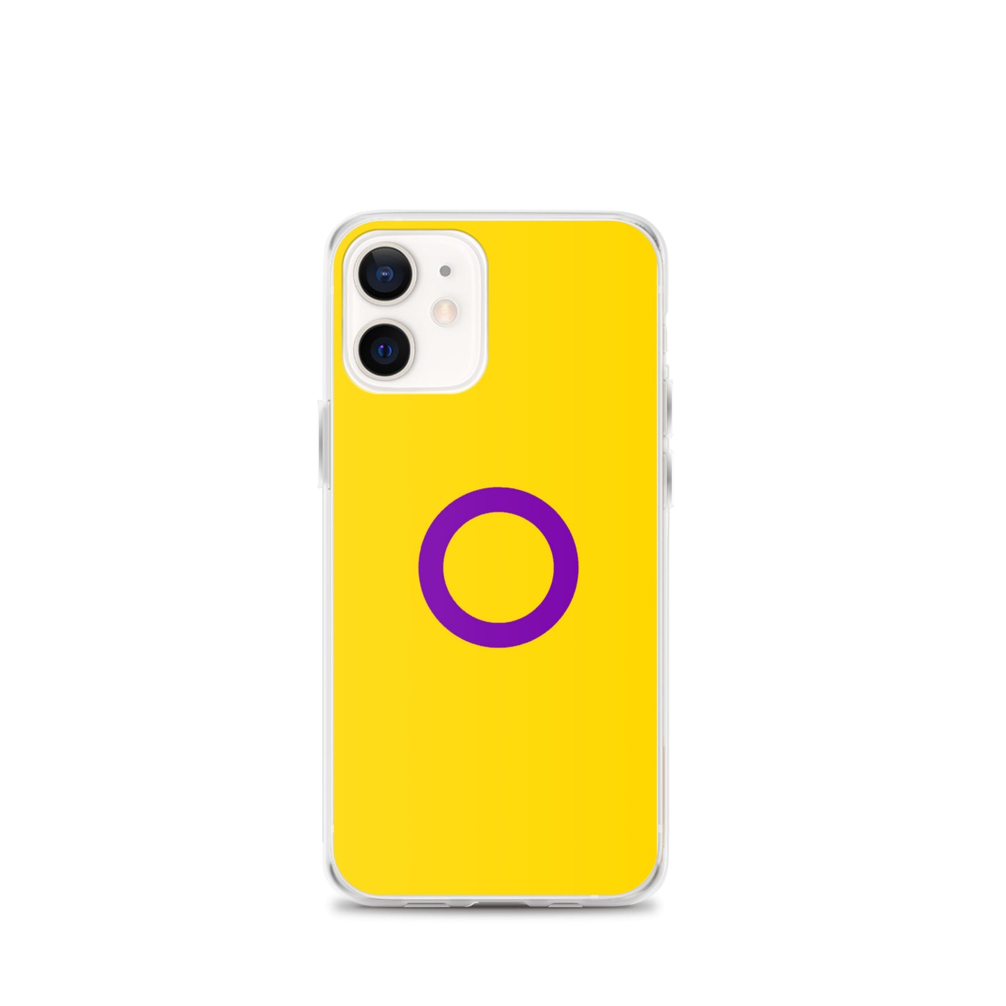 Intersex Pride Flag Apple iPhone Cell Phone Case Intersex clear-case-for-iphone-iphone-12-mini-case-on-phone-642f560aa689f