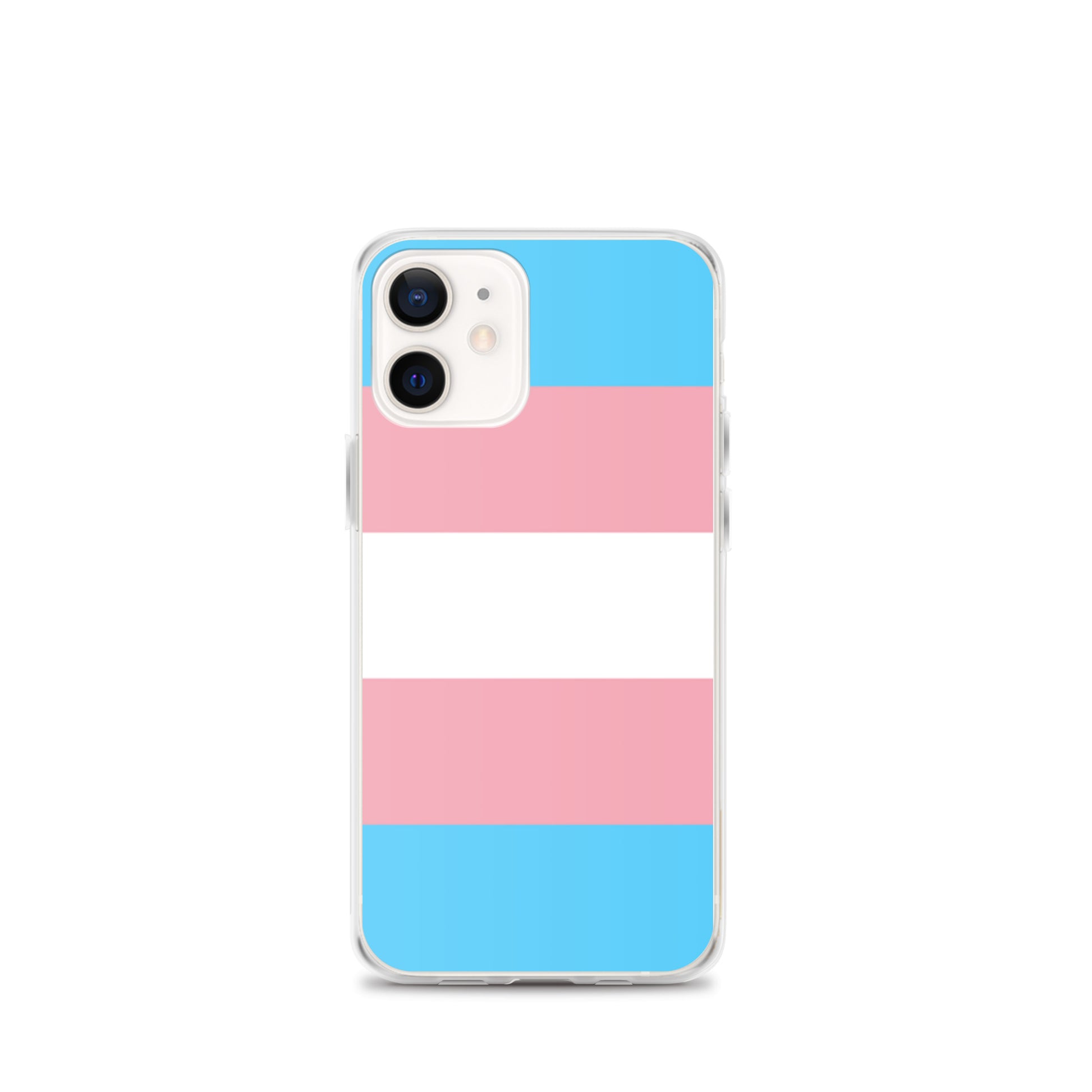 Transgender Trans Pride Flag Apple iPhone Cell Phone Case iPhone 12 mini Transgender clear-case-for-iphone-iphone-12-mini-case-on-phone-642f5645abc6c