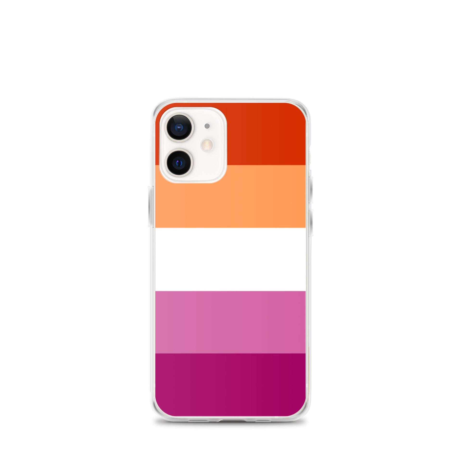 Lesbian Pride Flag Apple iPhone Cell Phone Case Lesbian clear-case-for-iphone-iphone-12-mini-case-on-phone-642f58516d6ce