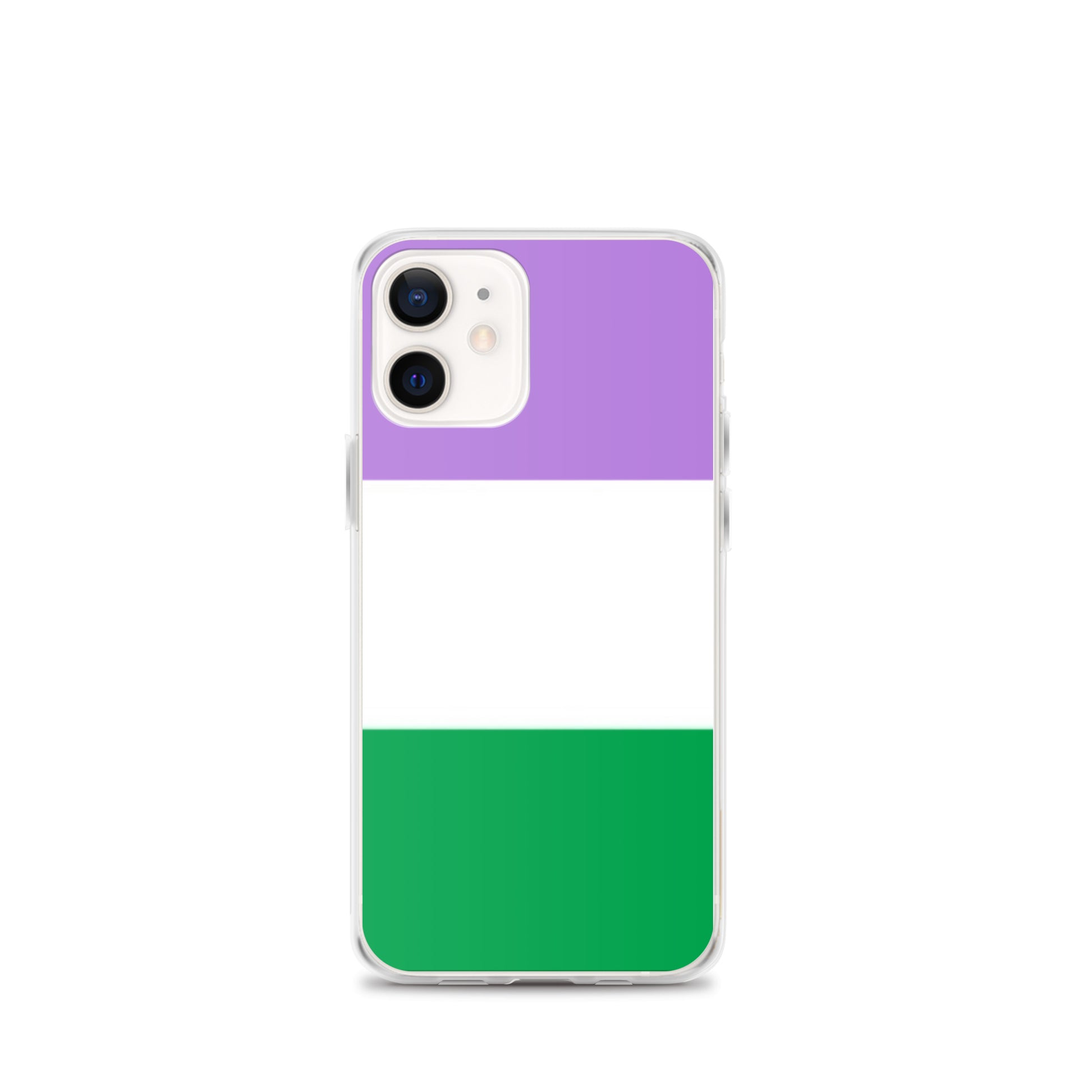 Genderqueer Pride Flag Apple iPhone Case Genderqueer clear-case-for-iphone-iphone-12-mini-case-on-phone-642f588776055