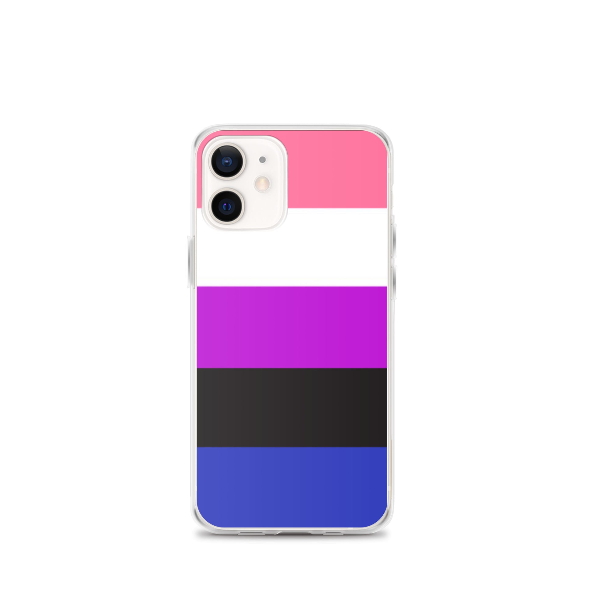 Genderfluid Pride Apple iPhone Cell Phone Case iPhone 12 Genderfluid clear-case-for-iphone-iphone-12-mini-case-on-phone-642f58ba5f5f7