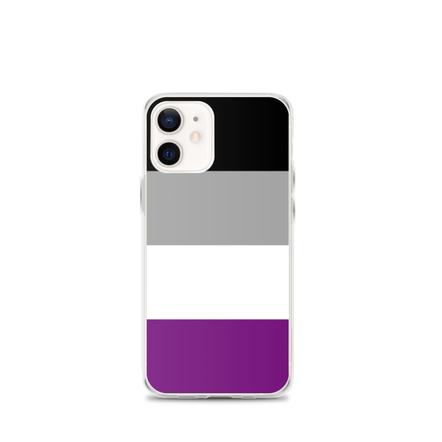 Asexual Ace Pride Apple iPhone Cell Phone Case iPhone 12 Asexual clear-case-for-iphone-iphone-12-mini-case-on-phone-642f591d15a3c