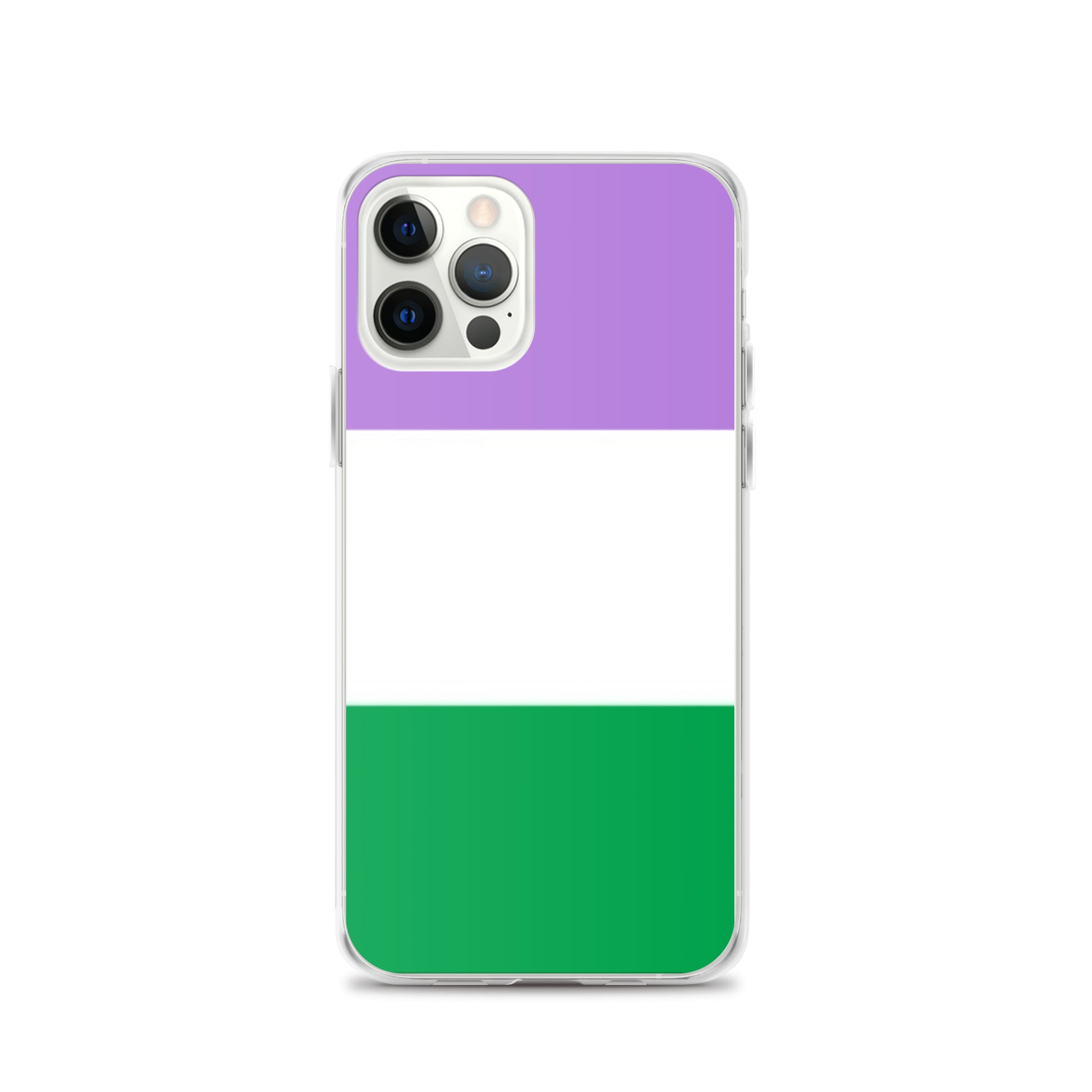 Genderqueer Pride Flag Apple iPhone Case iPhone 12 Pro Genderqueer clear-case-for-iphone-iphone-12-pro-case-on-phone-642f5887760b1