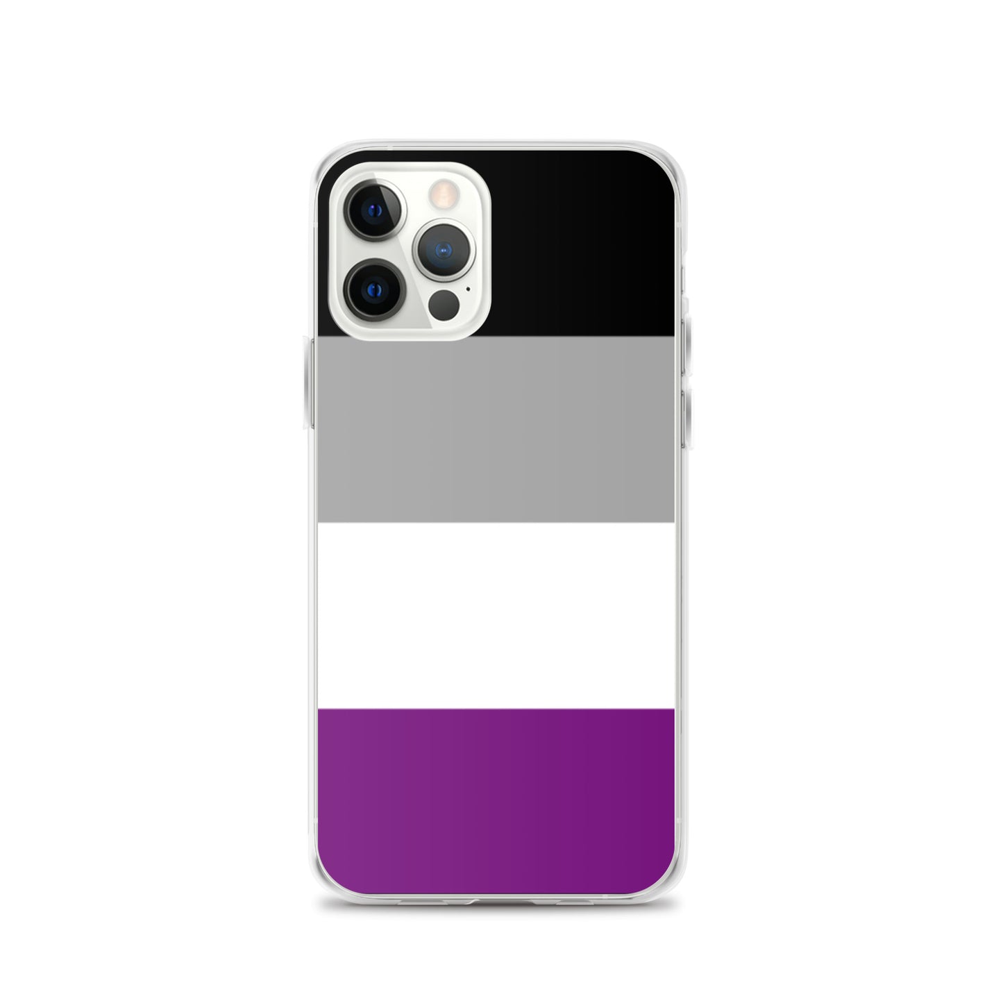 Asexual Ace Pride Apple iPhone Cell Phone Case iPhone 12 mini Asexual clear-case-for-iphone-iphone-12-pro-case-on-phone-642f591d15aa2