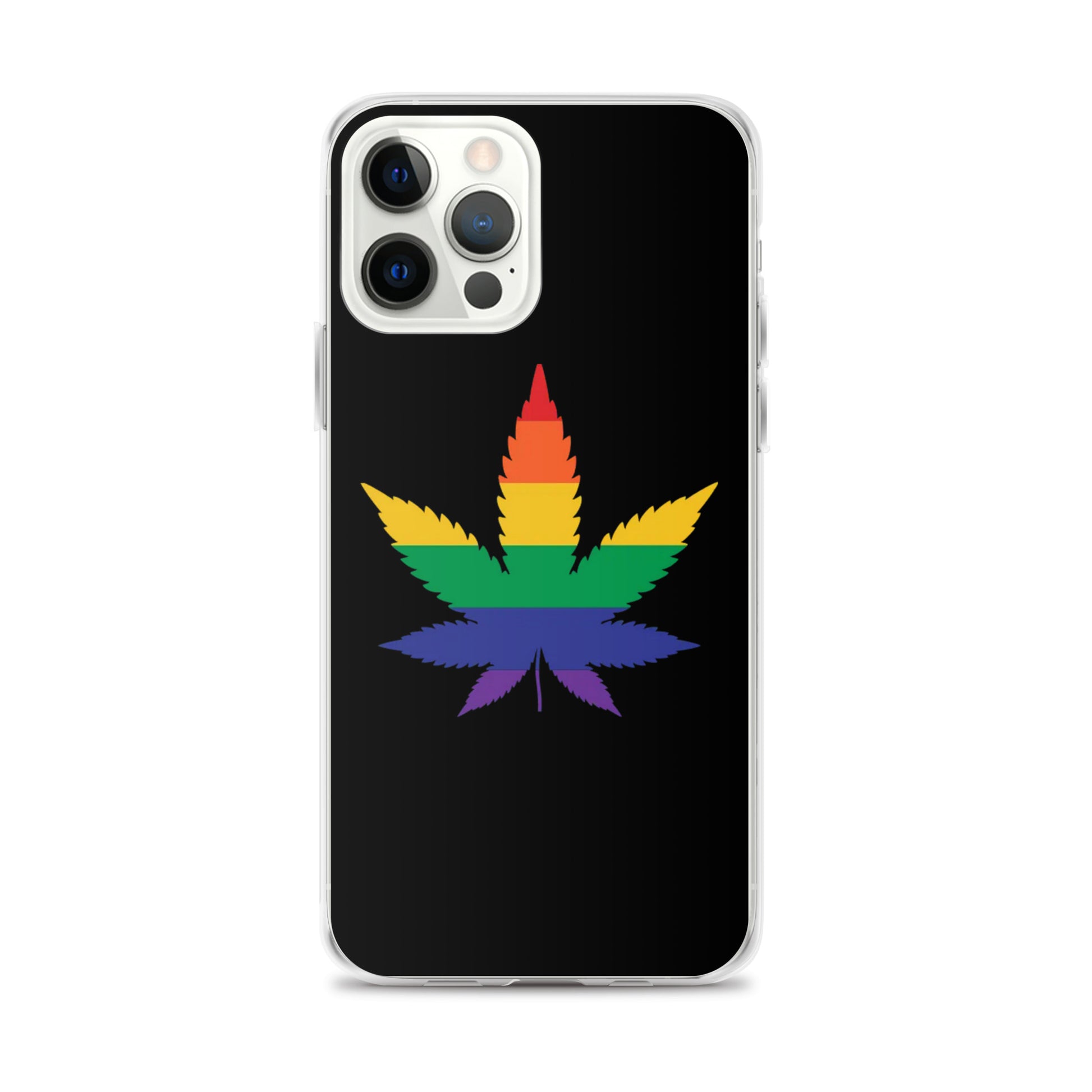 LGBTQ Pride Apple iPhone Case - Weed iPhone 12 Pro Max Pride clear-case-for-iphone-iphone-12-pro-max-case-on-phone-6412667f7d64f