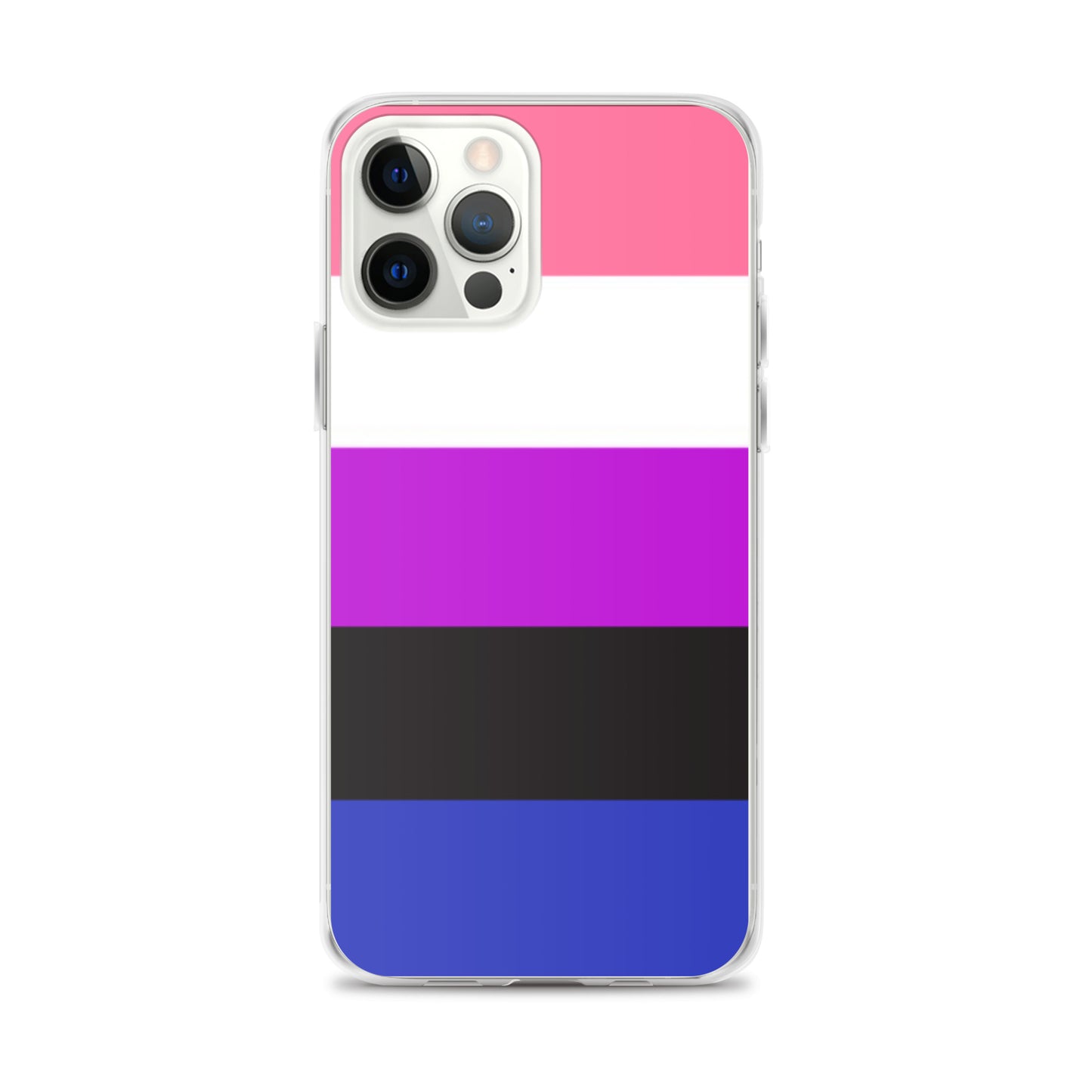 Genderfluid Pride Apple iPhone Cell Phone Case iPhone 12 Pro Max Genderfluid clear-case-for-iphone-iphone-12-pro-max-case-on-phone-642f58ba5f667