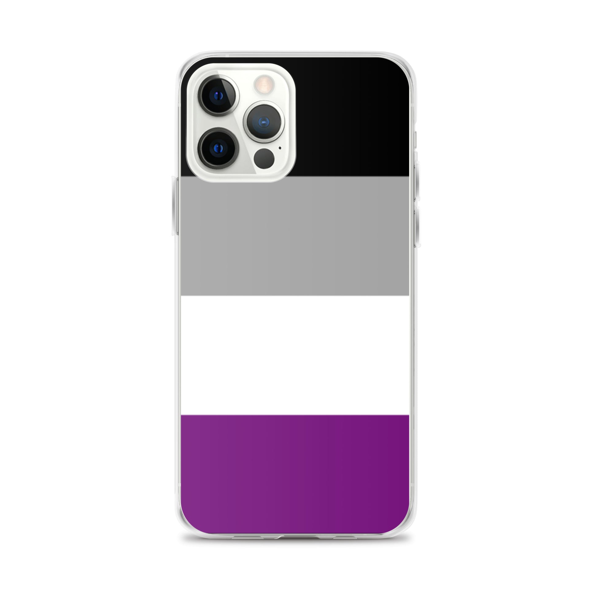 Asexual Ace Pride Apple iPhone Cell Phone Case iPhone 12 Pro Asexual clear-case-for-iphone-iphone-12-pro-max-case-on-phone-642f591d15b10