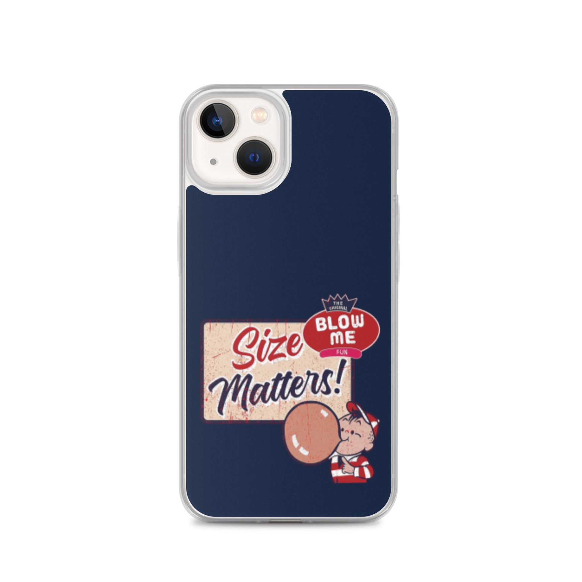 Size Matters Apple iPhone Cell Phone Case iPhone 13 clear-case-for-iphone-iphone-13-case-on-phone-64125d24cd90d