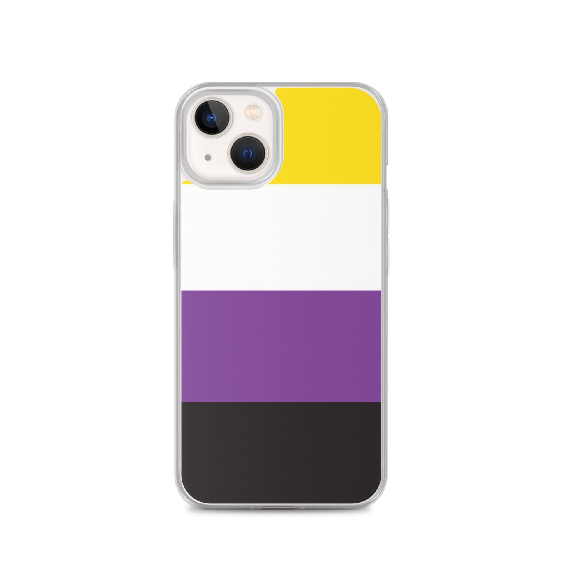 Nonbinary Enby Pride Flag Apple iPhone Cell Phone Case Nonbinary clear-case-for-iphone-iphone-13-case-on-phone-642f57b16c1c5