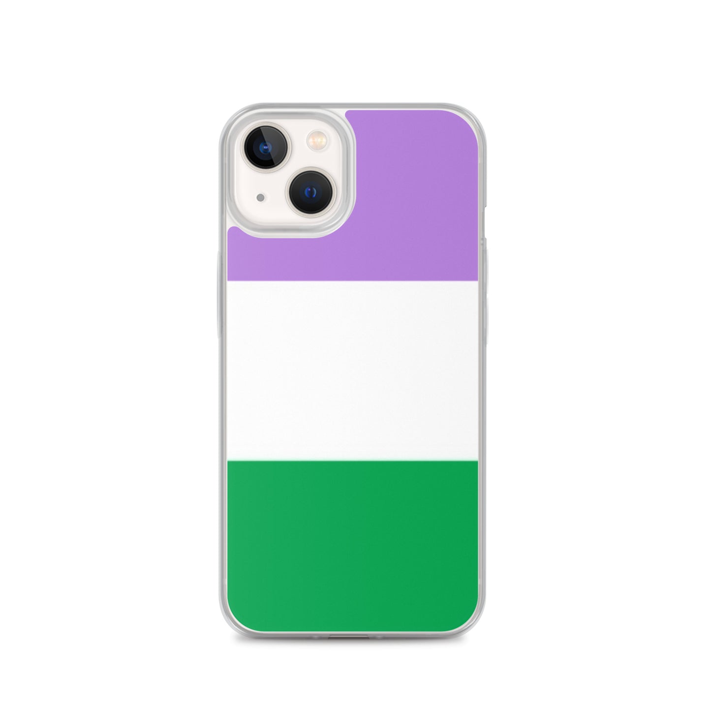 Genderqueer Pride Flag Apple iPhone Case iPhone 12 Pro Max Genderqueer clear-case-for-iphone-iphone-13-case-on-phone-642f58877645c