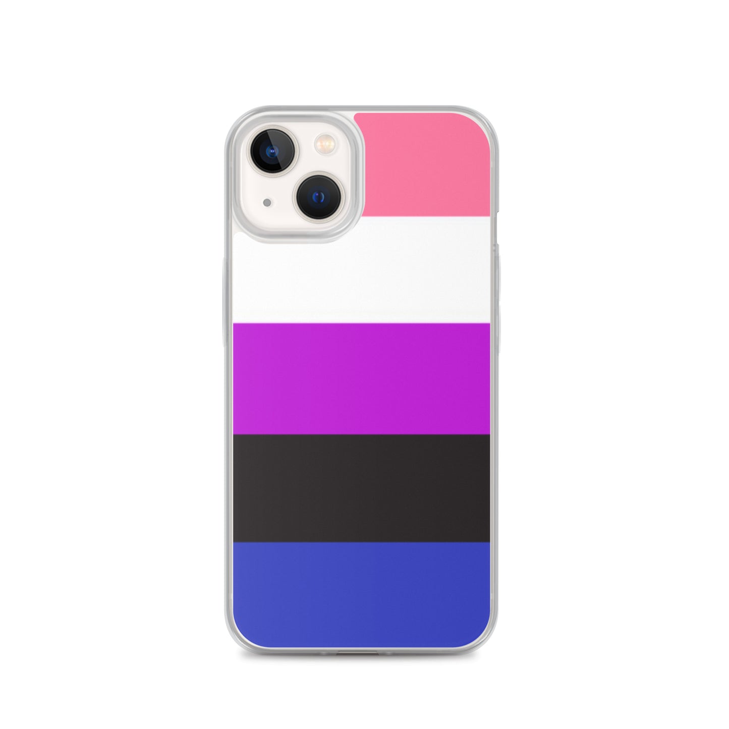 Genderfluid Pride Apple iPhone Cell Phone Case iPhone 13 Genderfluid clear-case-for-iphone-iphone-13-case-on-phone-642f58ba5f835