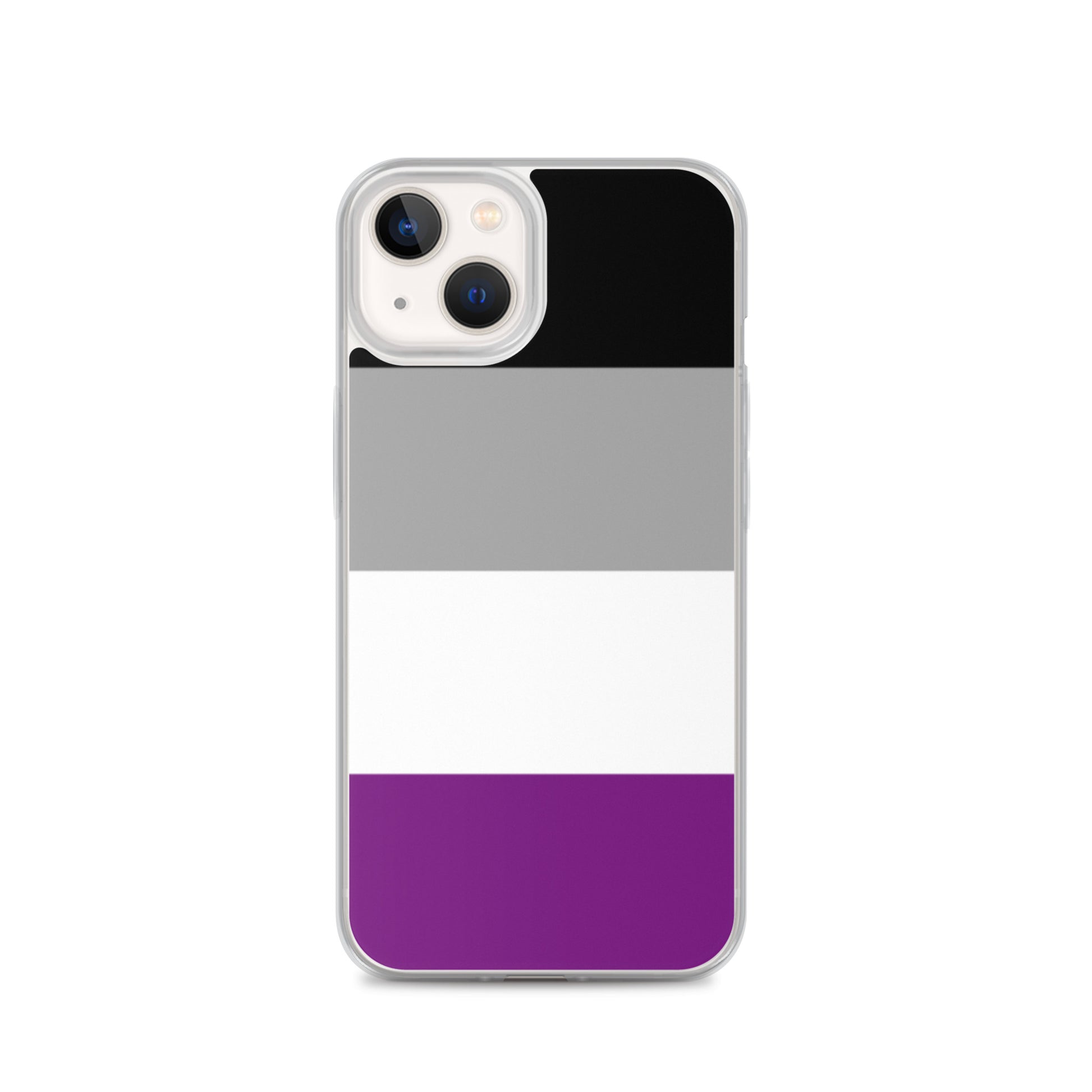 Asexual Ace Pride Apple iPhone Cell Phone Case Asexual clear-case-for-iphone-iphone-13-case-on-phone-642f591d15e64