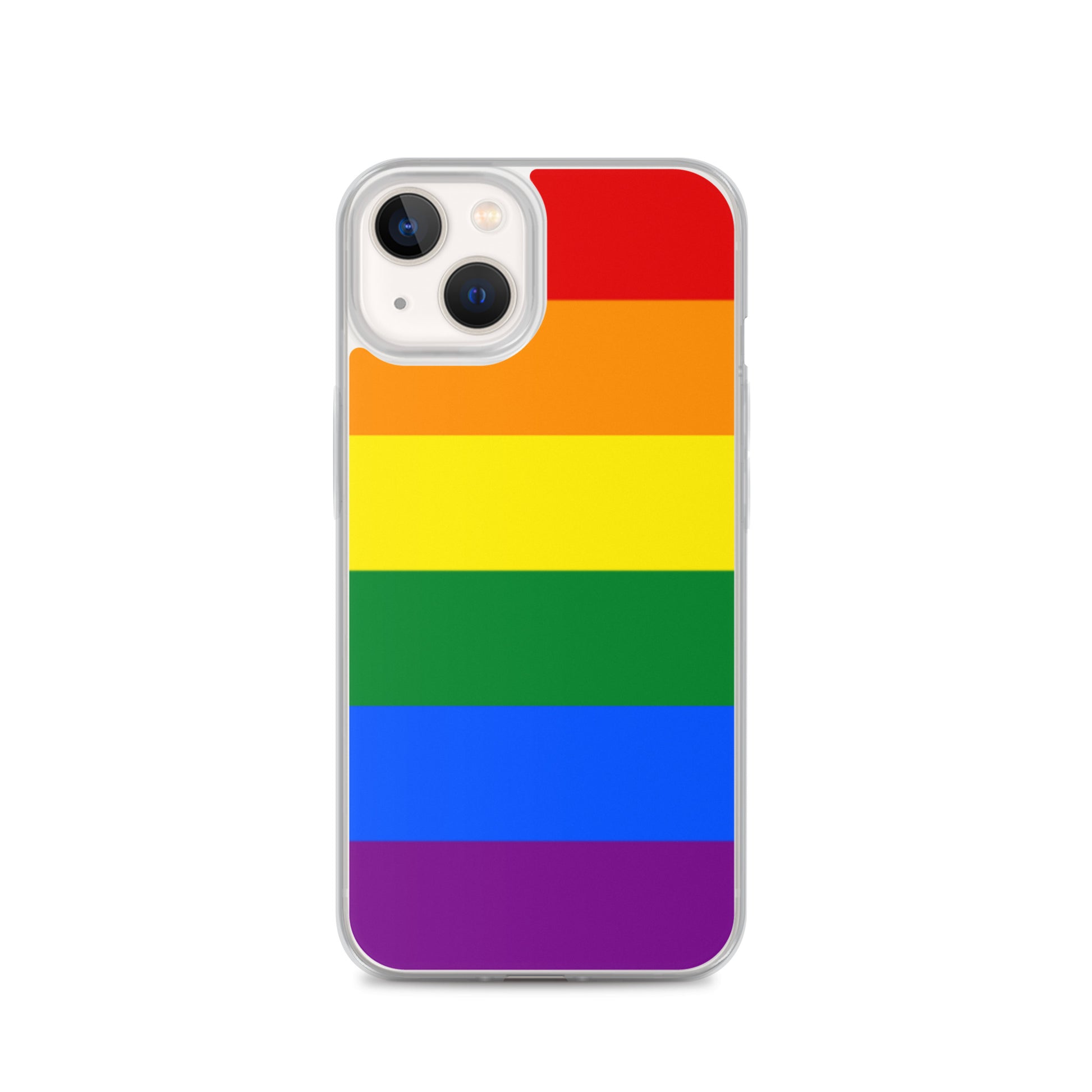 LGBTQ Pride Flag Apple iPhone Case clear-case-for-iphone-iphone-13-case-on-phone-643eab0574e9b