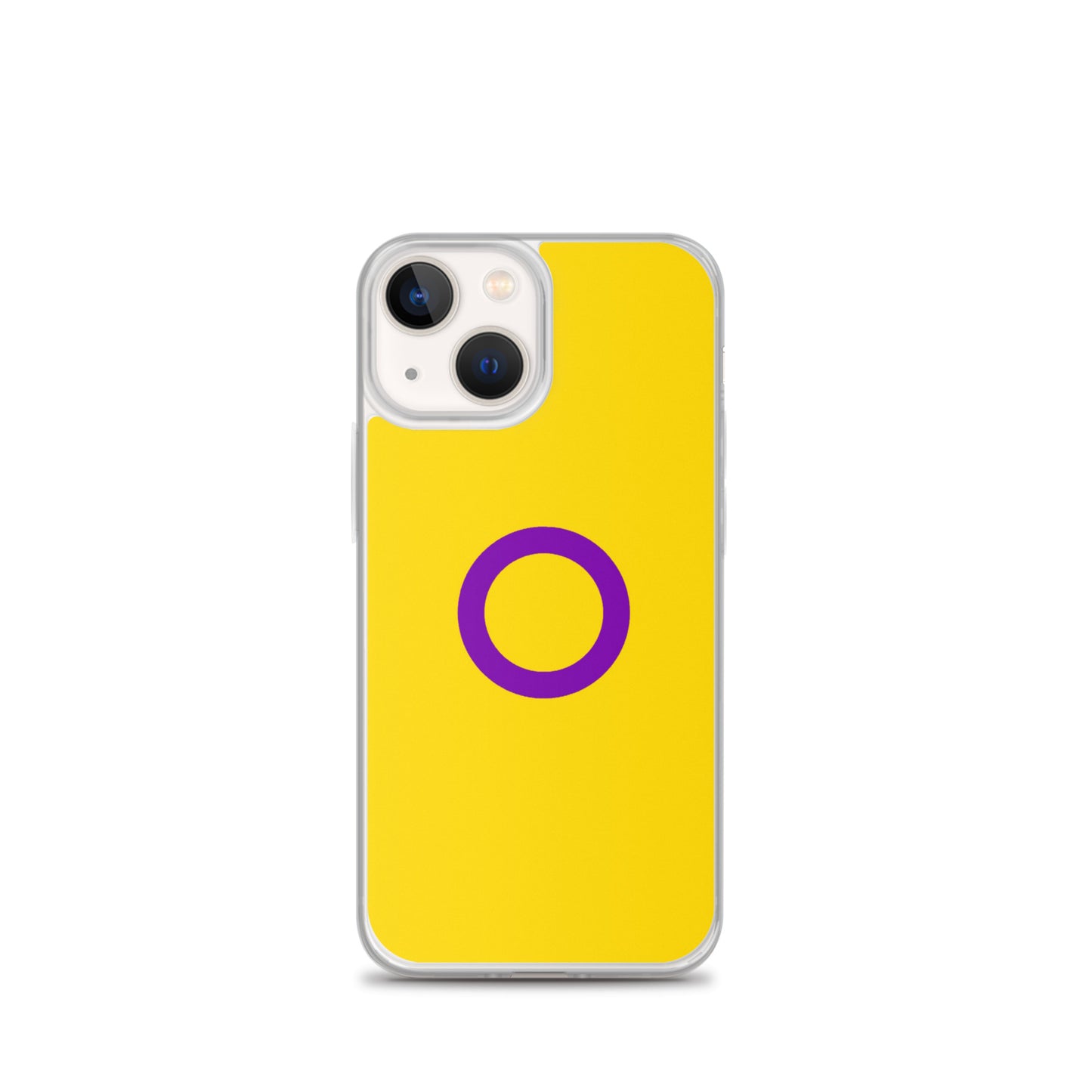 Intersex Pride Flag Apple iPhone Cell Phone Case iPhone 13 mini Intersex clear-case-for-iphone-iphone-13-mini-case-on-phone-642f560aa6a6c