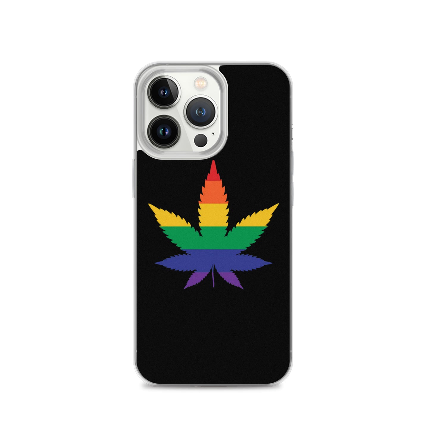 LGBTQ Pride Apple iPhone Case - Weed iPhone 13 Pro Pride clear-case-for-iphone-iphone-13-pro-case-on-phone-6412667f7df41