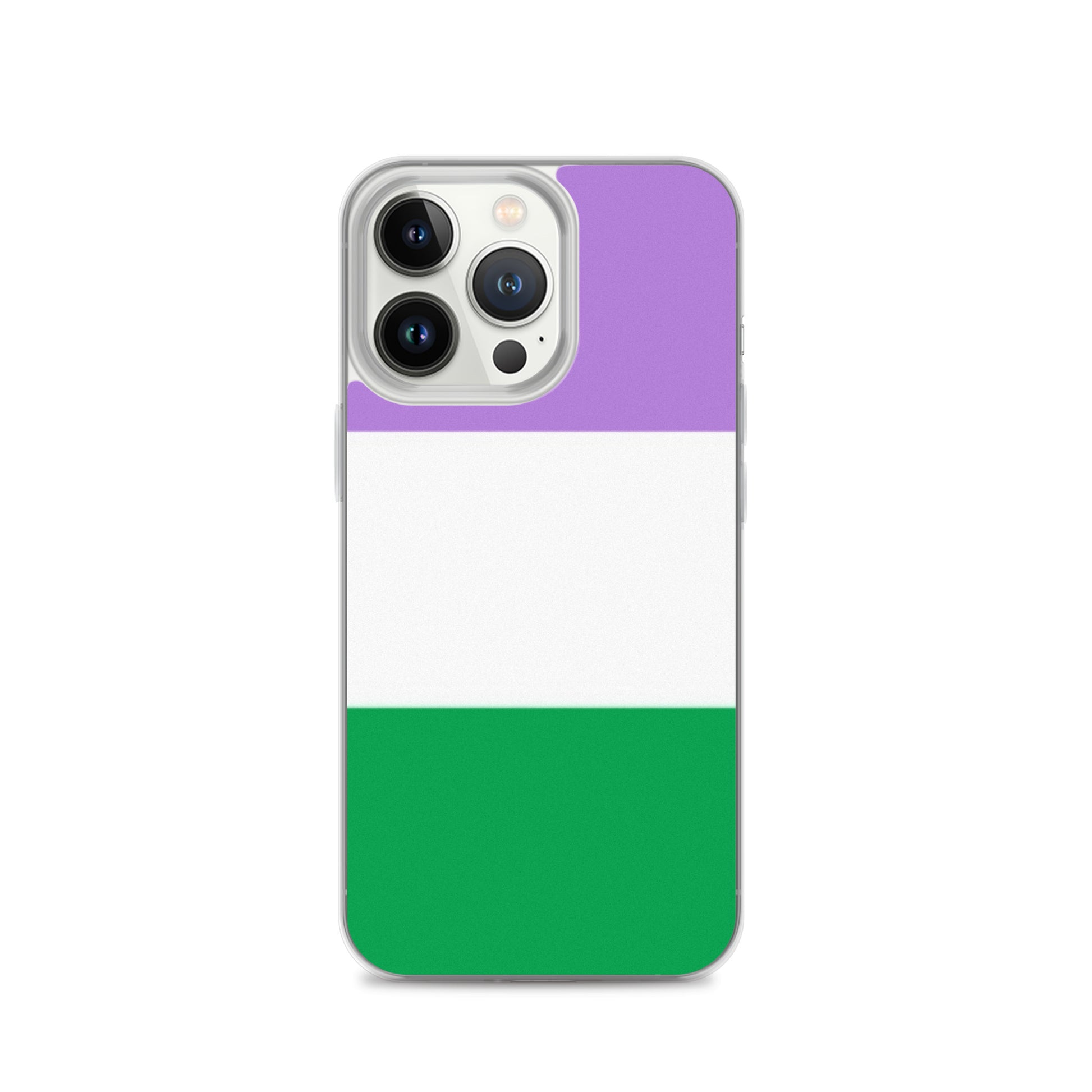 Genderqueer Pride Flag Apple iPhone Case Genderqueer clear-case-for-iphone-iphone-13-pro-case-on-phone-642f5887763fc