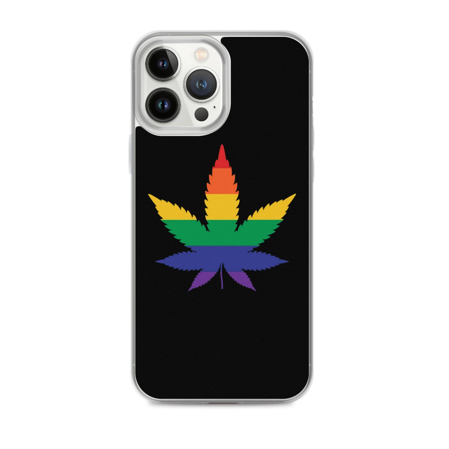 LGBTQ Pride Apple iPhone Case - Weed iPhone 13 Pro Max Pride clear-case-for-iphone-iphone-13-pro-max-case-on-phone-6412667f7de16