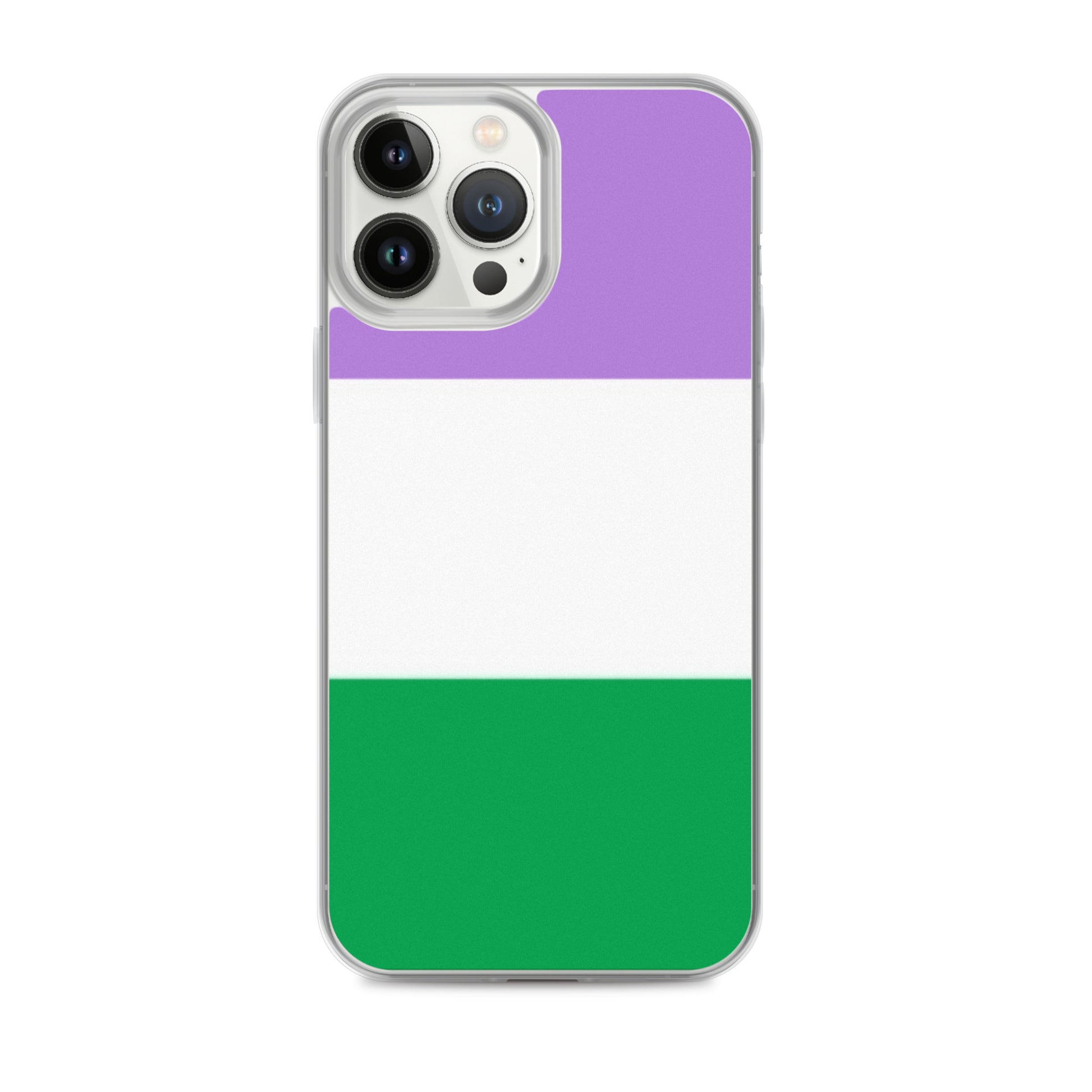 Genderqueer Pride Flag Apple iPhone Case iPhone 13 Pro Max Genderqueer clear-case-for-iphone-iphone-13-pro-max-case-on-phone-642f58877639d