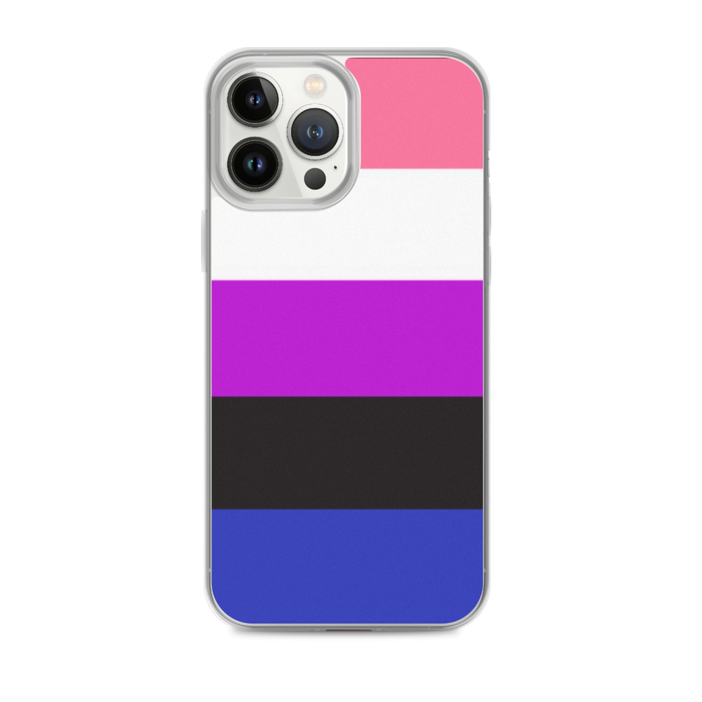 Genderfluid Pride Apple iPhone Cell Phone Case iPhone 13 Pro Genderfluid clear-case-for-iphone-iphone-13-pro-max-case-on-phone-642f58ba5f7ca