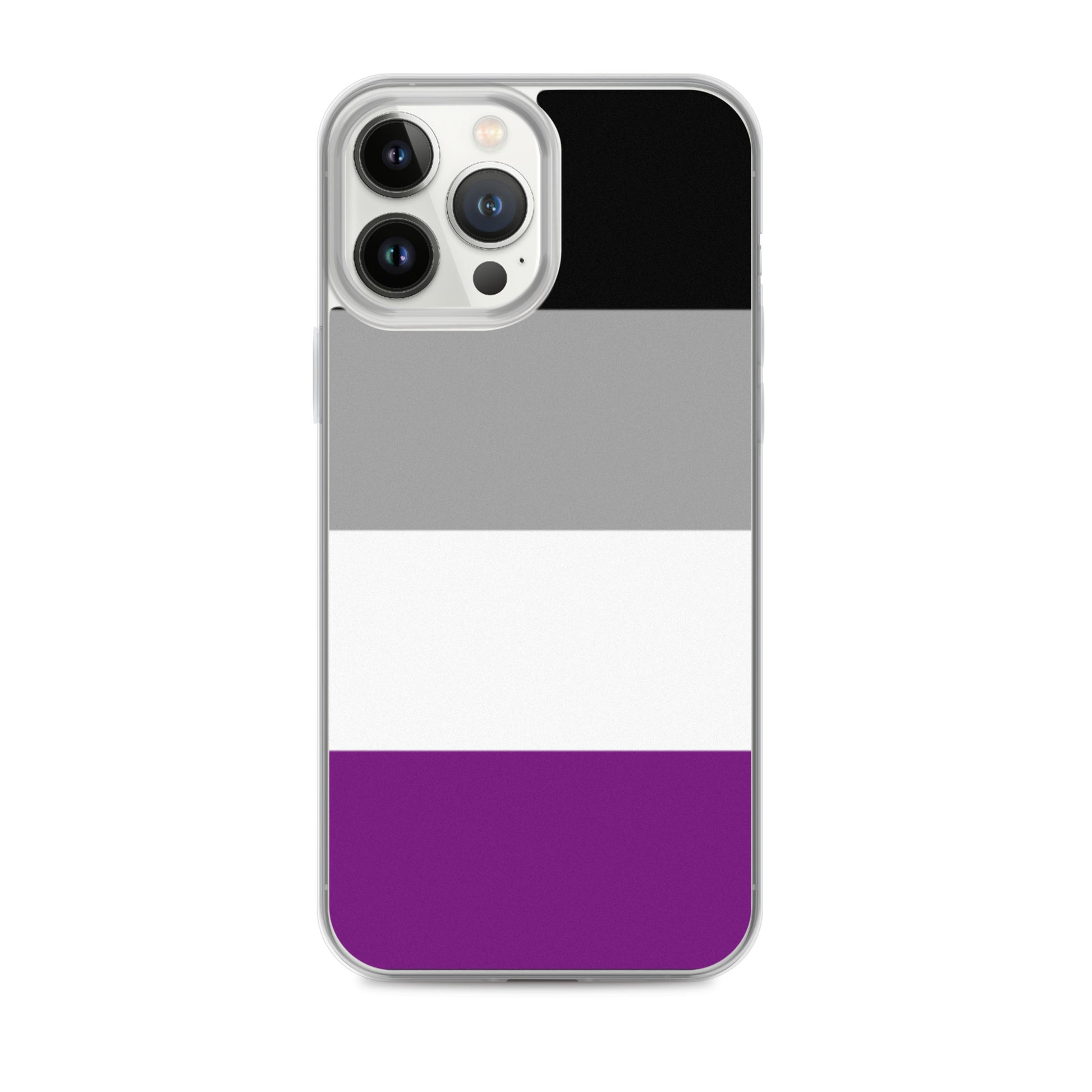 Asexual Ace Pride Apple iPhone Cell Phone Case iPhone 13 Pro Asexual clear-case-for-iphone-iphone-13-pro-max-case-on-phone-642f591d15d9e