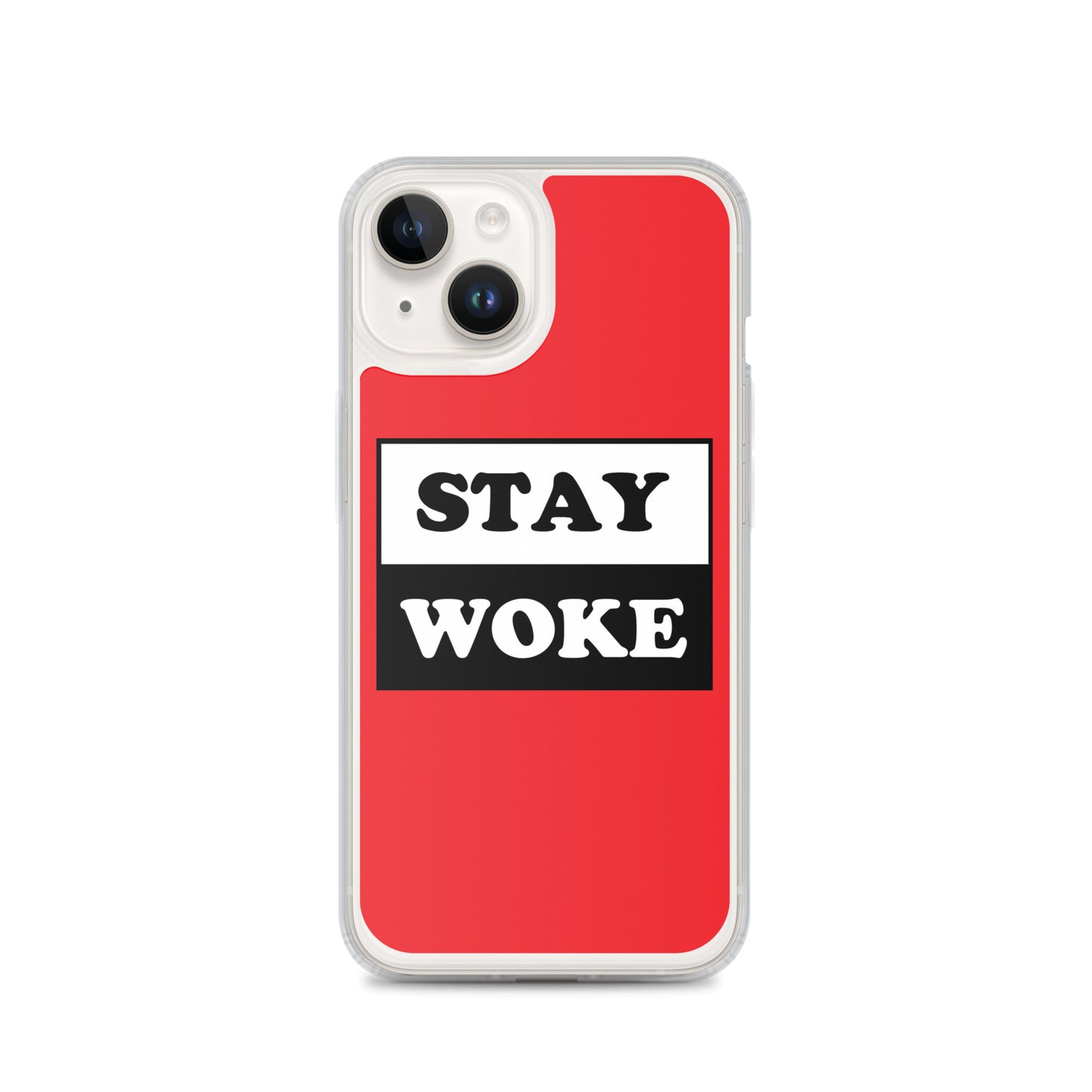 Stay Woke Apple iPhone Cell Phone Case iPhone 14 clear-case-for-iphone-iphone-14-case-on-phone-641260b8c591e