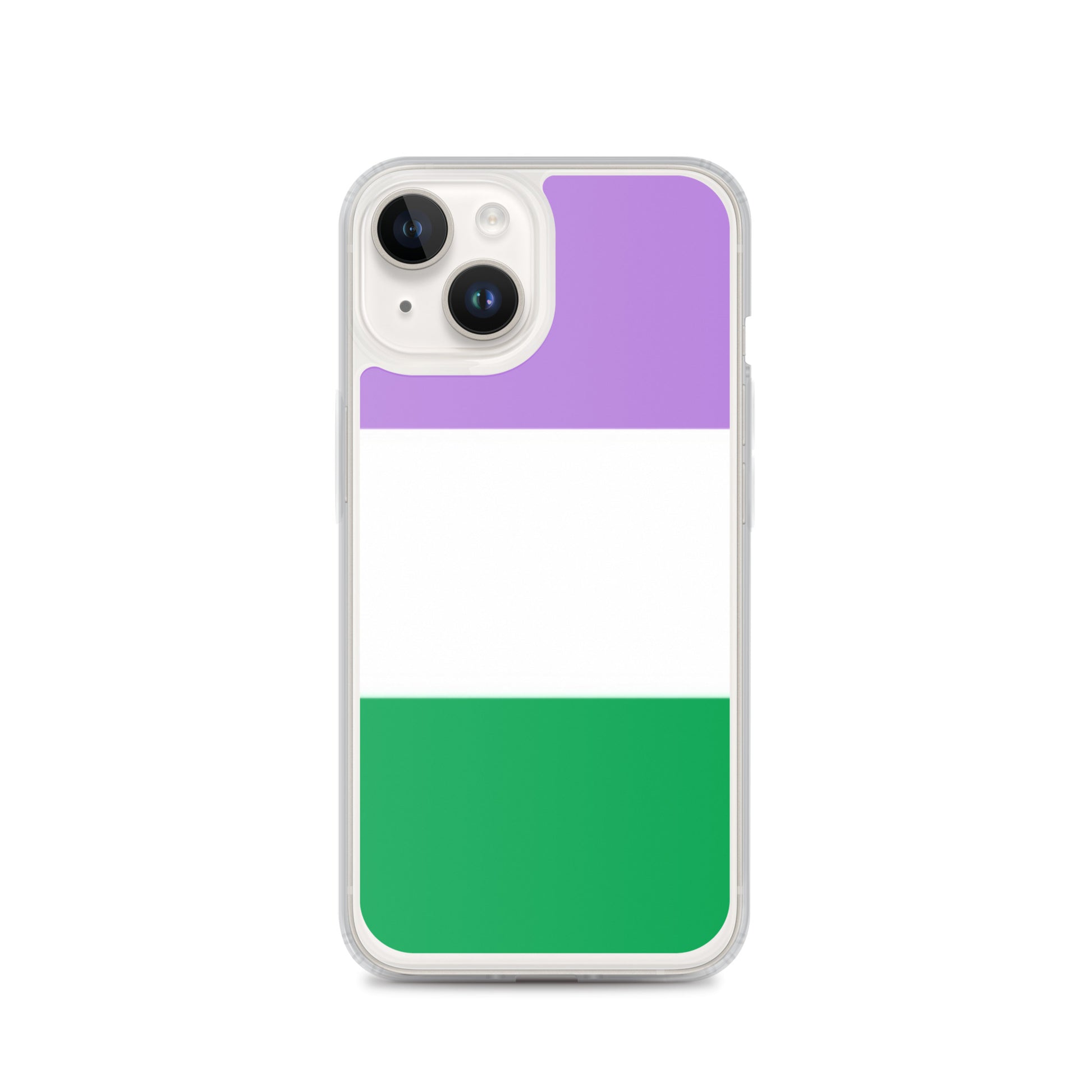 Genderqueer Pride Flag Apple iPhone Case clear-case-for-iphone-iphone-14-case-on-phone-642f588775e0f