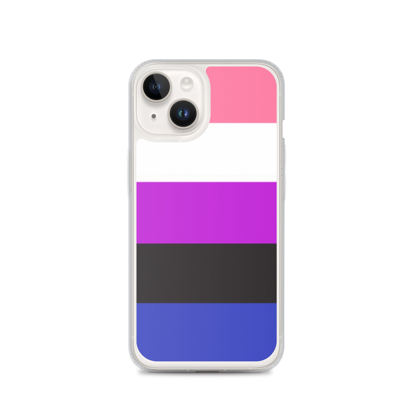 Genderfluid Pride Apple iPhone Cell Phone Case iPhone 13 Pro Max Genderfluid clear-case-for-iphone-iphone-14-case-on-phone-642f58ba5f0a5