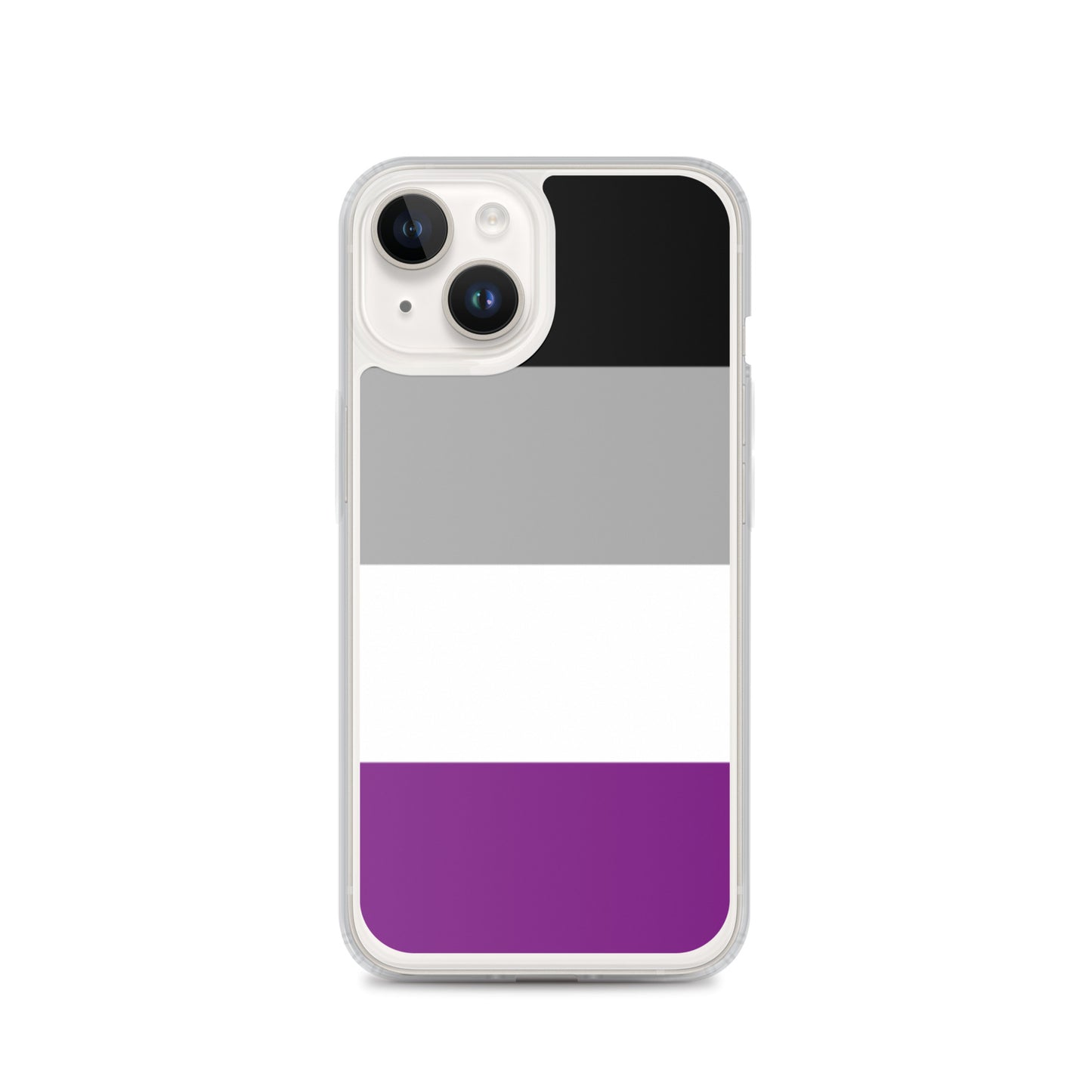 Asexual Ace Pride Apple iPhone Cell Phone Case Asexual clear-case-for-iphone-iphone-14-case-on-phone-642f591d157f0