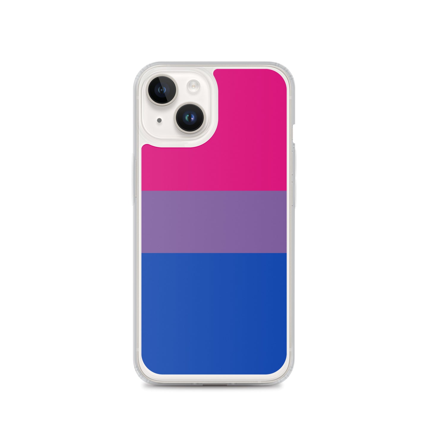 Bisexual Bi Pride Apple iPhone Cell Phone Case iPhone 14 Bisexual clear-case-for-iphone-iphone-14-case-on-phone-642f59445f857